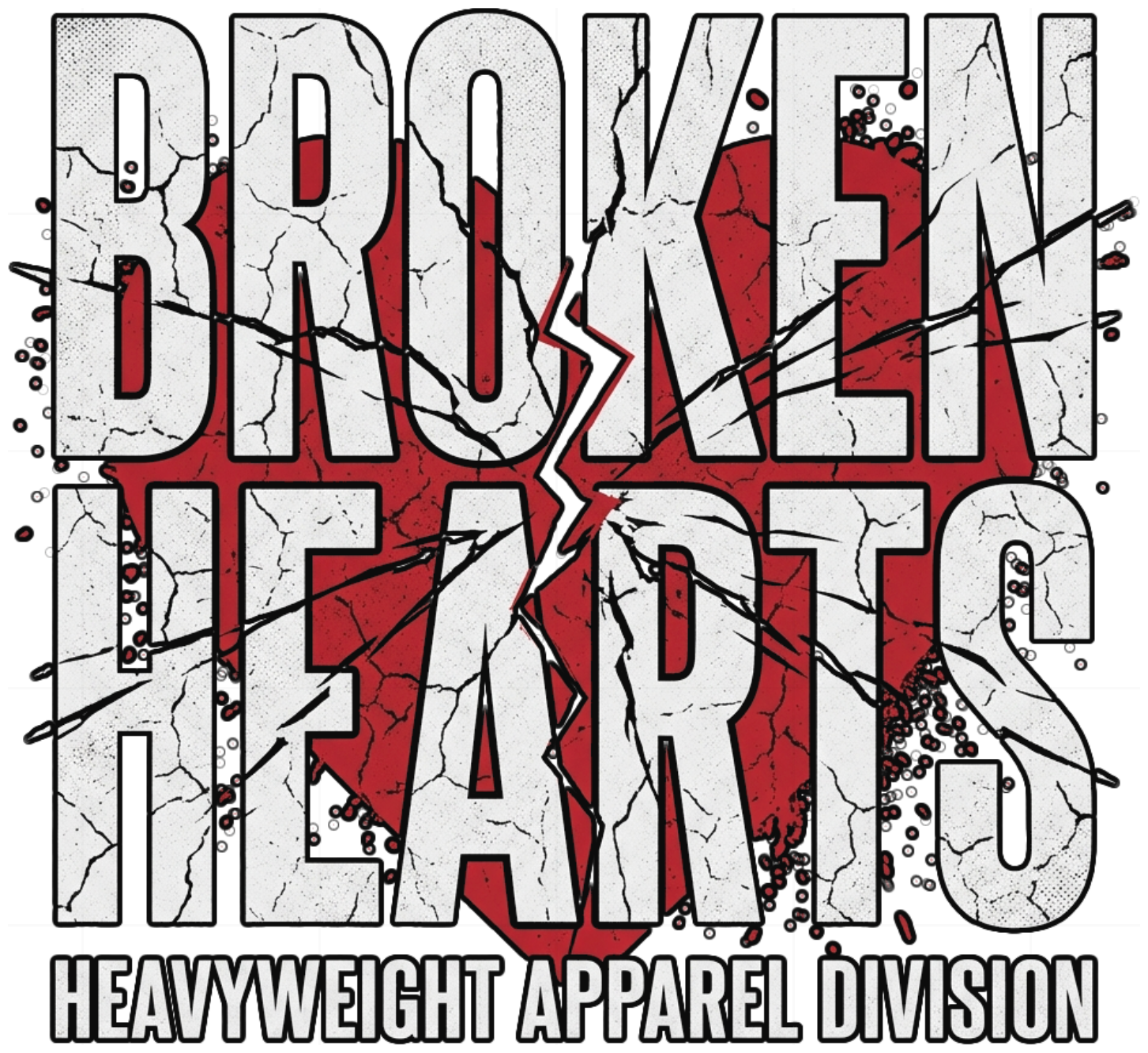 Áo Thun Broken Hearts Phong Cách Grunge Streetwear Áo Phông Cotton Unisex Vintage Cực Chất - 250826-15-49-IHB