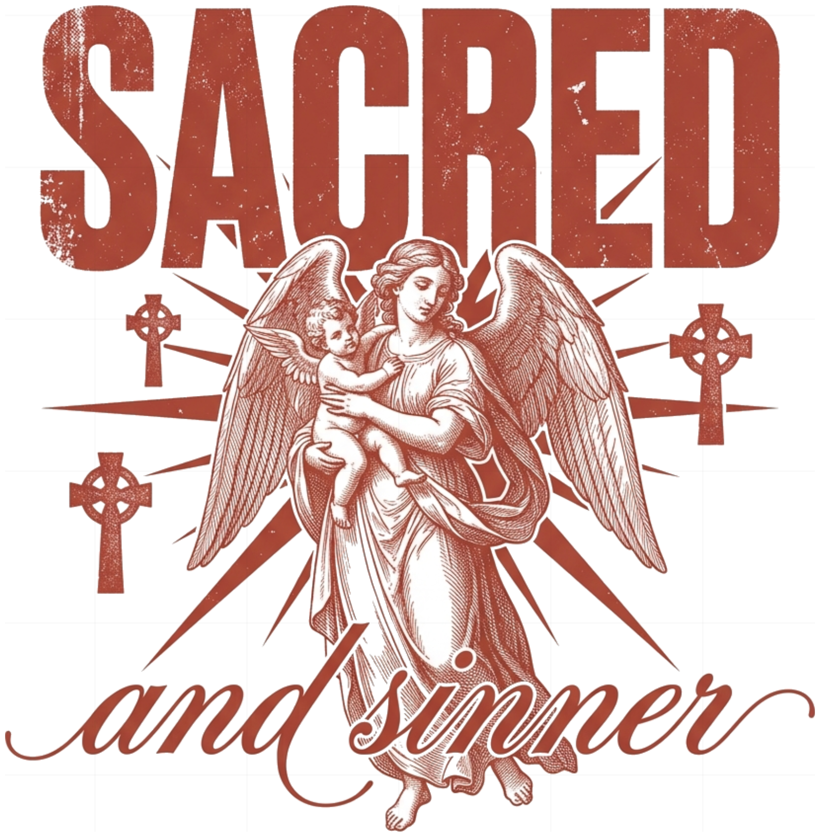 Áo Thun Trắng Sacred And Sinner Phong Cách Gothic Renaissance Streetwear Form Boxy Cotton - 250826-18-16-SUE