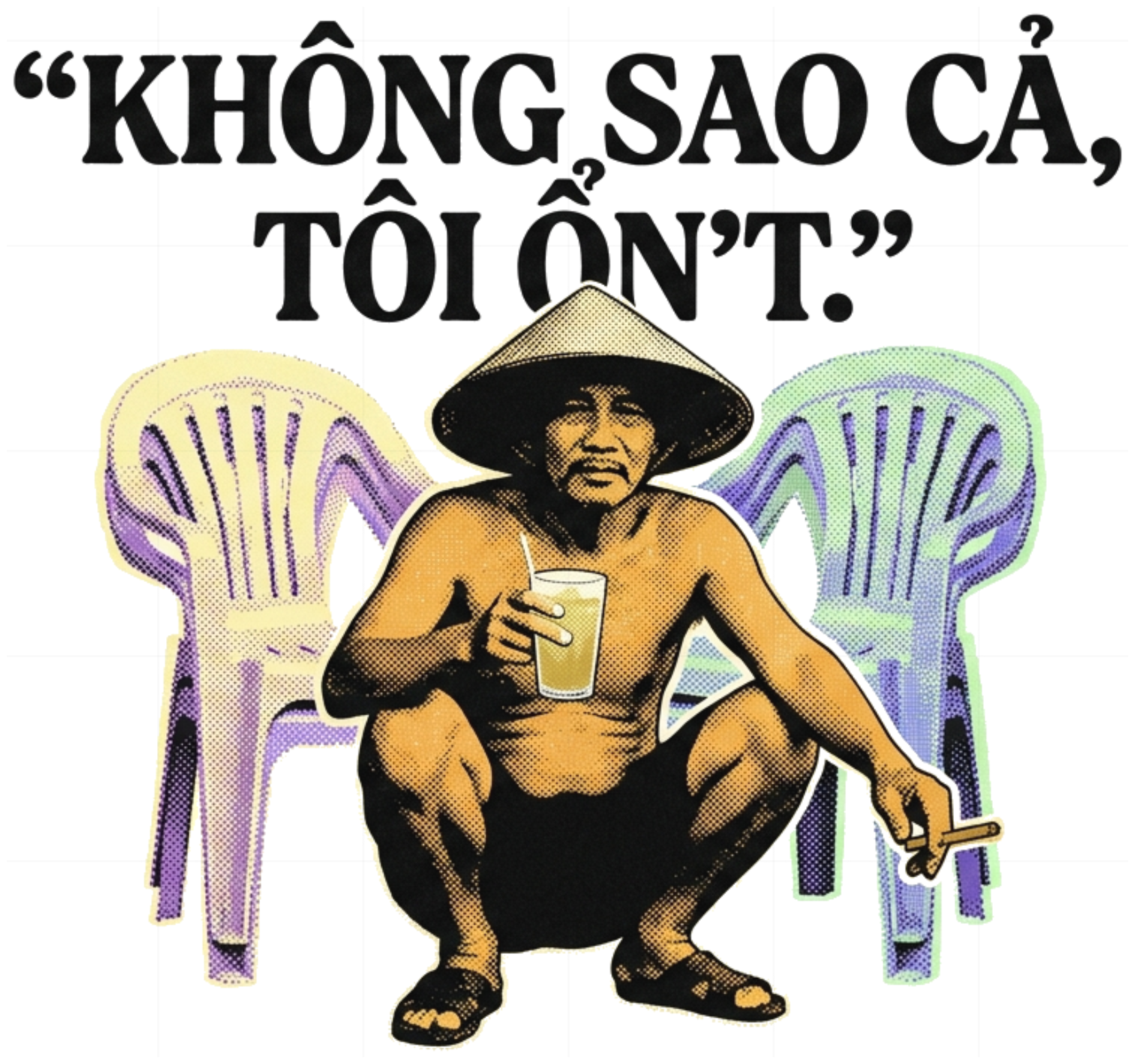 Áo Thun Không Sao Cả Tôi Ổn't Unisex Form Rộng Cotton Co Giãn Streetwear Độc Đáo - 260826-13-56-JVJ