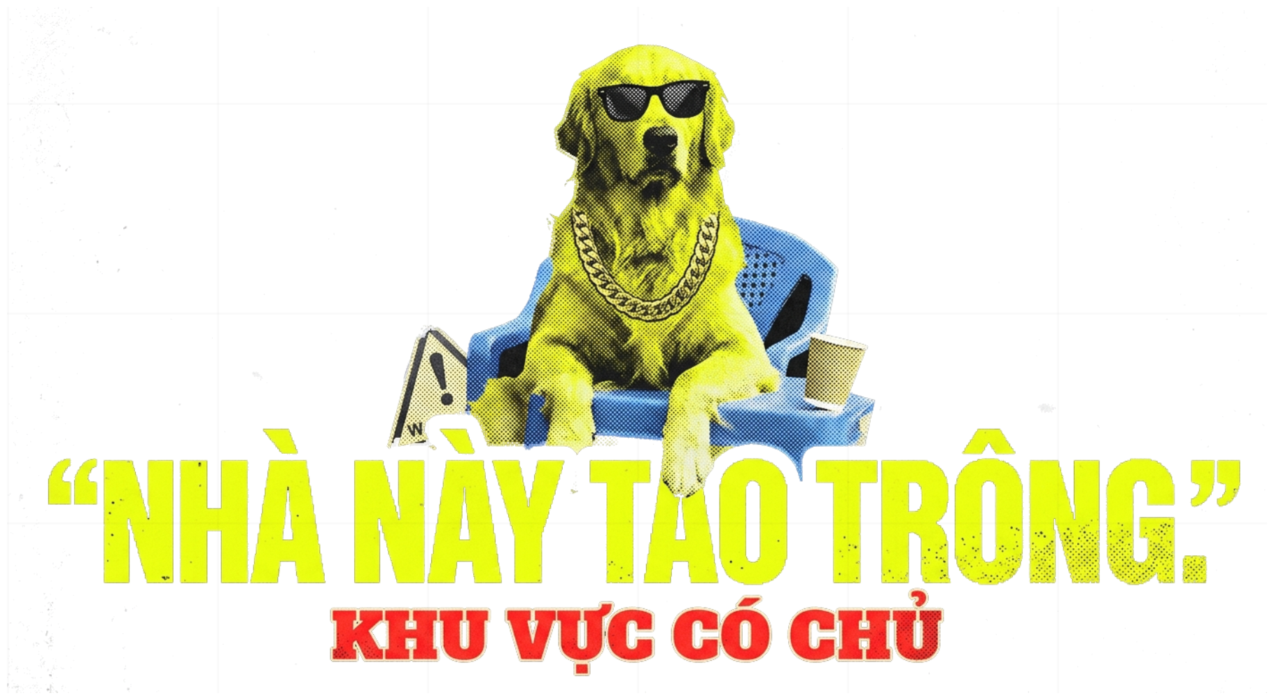 Áo Wash Boxy Hình In Nhà Này Tao Trông Chó Vàng Đeo Kính Cotton Streetwear Trendy - 260826-14-10-NMK