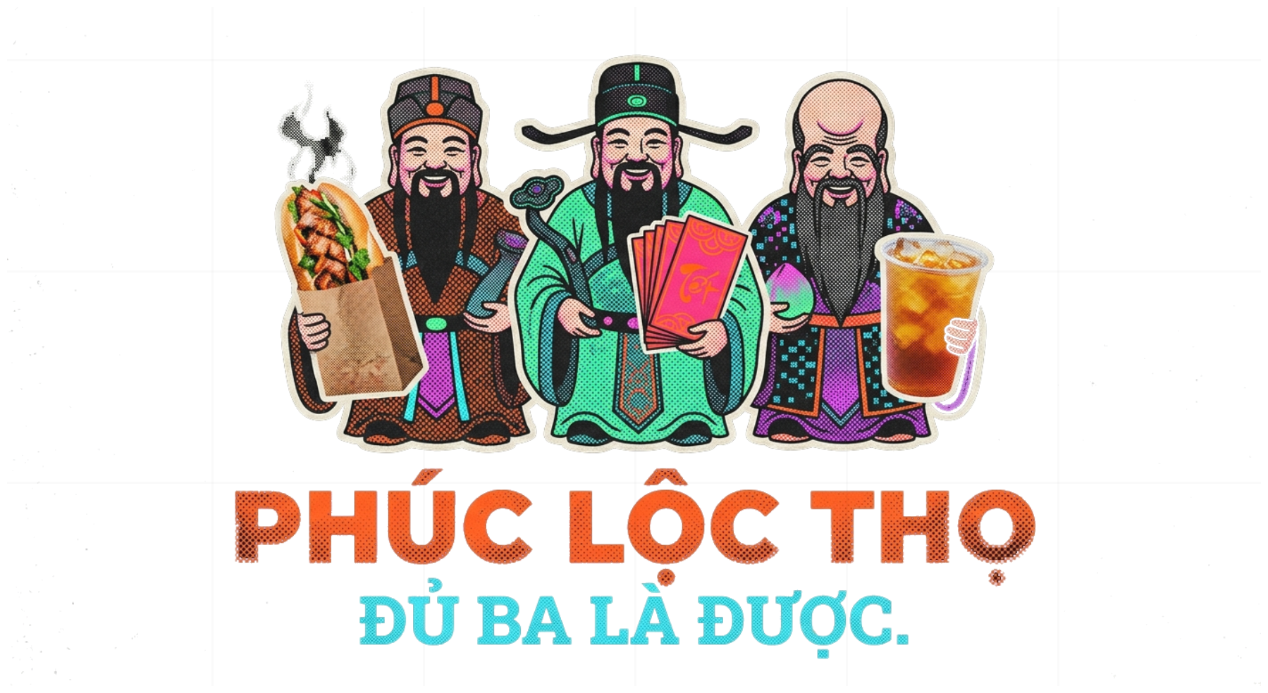 Áo Thun Graphic Phúc Lộc Thọ Đủ Ba Là Được Unisex Form Rộng Cotton Co Giãn Streetwear - 260826-14-25-ZVZ