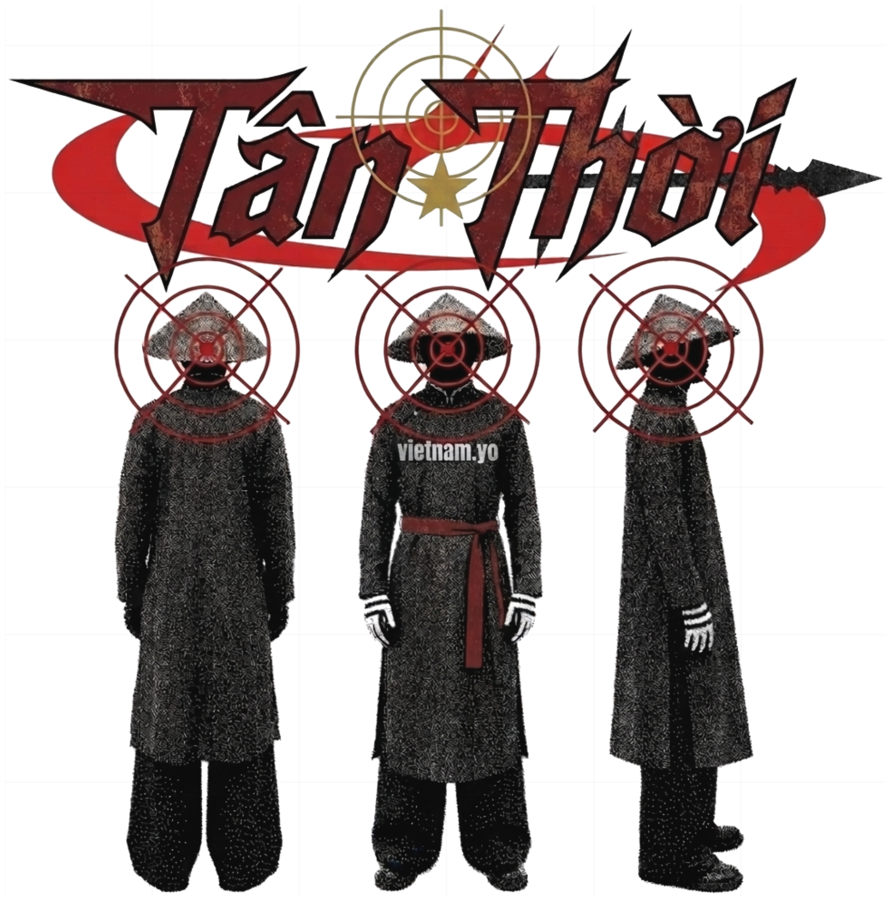 Áo Thun Tân Thời Graphic Metal Punk Nón Lá Áo Dài Form Rộng Cotton vietnam.yo - 260826-15-34-TCO