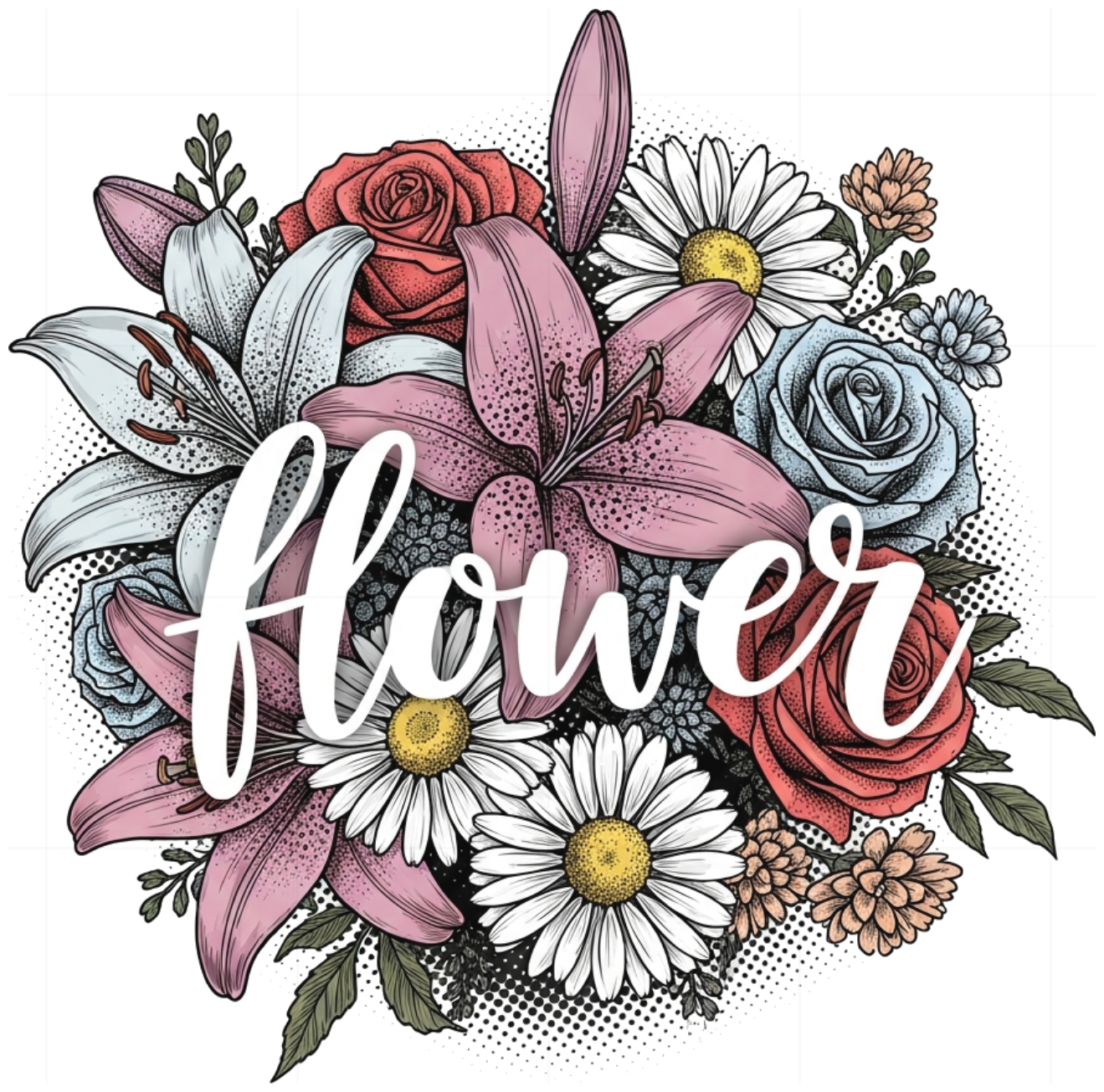 Áo Thun Trắng Unisex Form Rộng Cotton Cao Cấp In Hình Bó Hoa Flower Style Vintage Local Brand Cực Chất 270526-08-20-DNJ