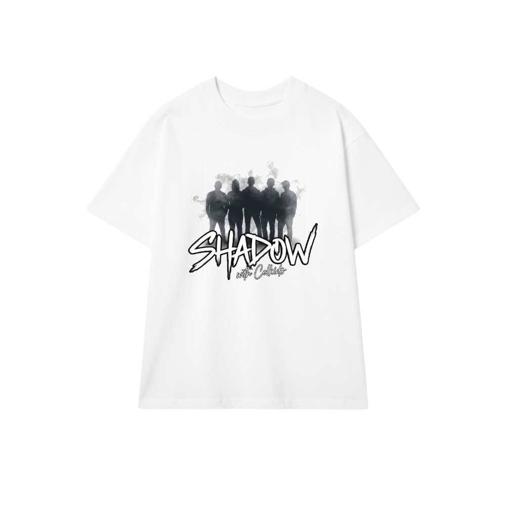 Áo Thun Trắng Unisex Form Rộng Cotton Streetwear Xu Hướng Y2K Cyber - Họa Tiết Shadow With Colkids Cực Chất - 270526-08-42-GNL