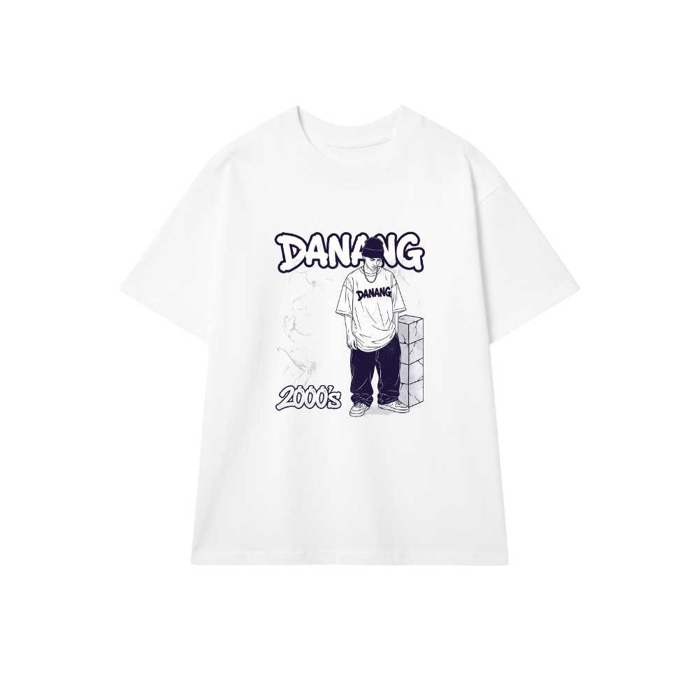 Áo Thun Trắng Unisex In Hình Graffiti DANANG Phong Cách 90s Y2K Oversize Local Brand Cực Chất 2000s Streetwear - 270526-10-15-AYE