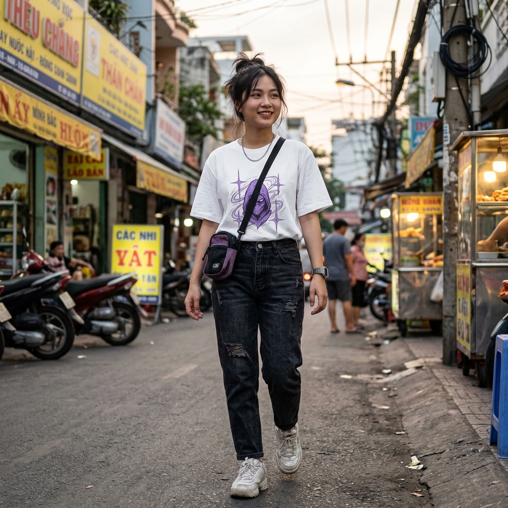Áo Thun Unisex Form Rộng In Hình Phù Thủy Wizard Cyber Star - Áo Phông Trắng Cotton Local Brand Street Style Design 270526-11-31-GOD