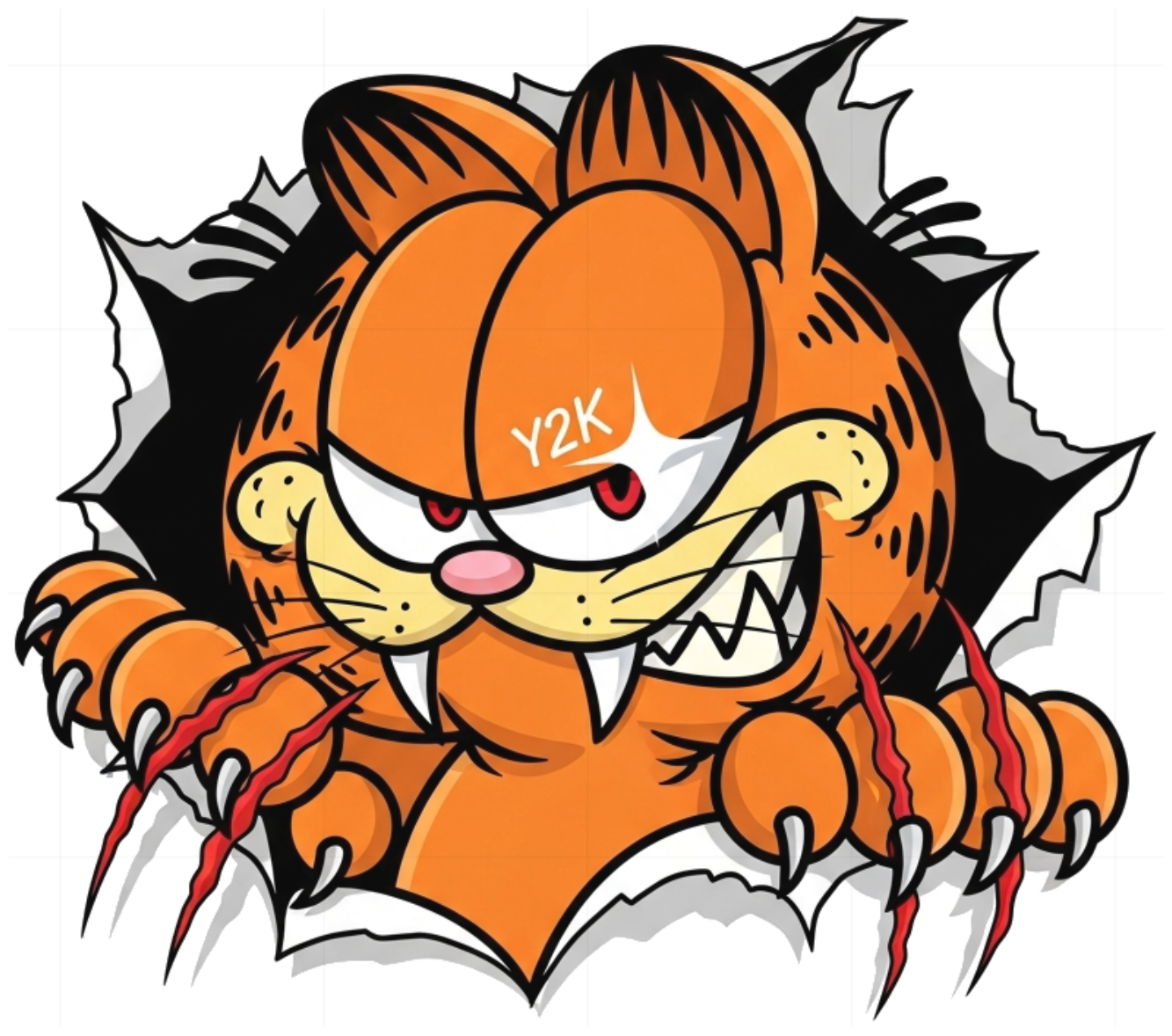 ÁO THUN UNISEX STREETWEAR MÈO GARFIELD CỰC NGẦU - ÁO PHÔNG TRẮNG COTTON 100% FORM RỘNG TRENDY 2024 - 270526-15-22-GRV