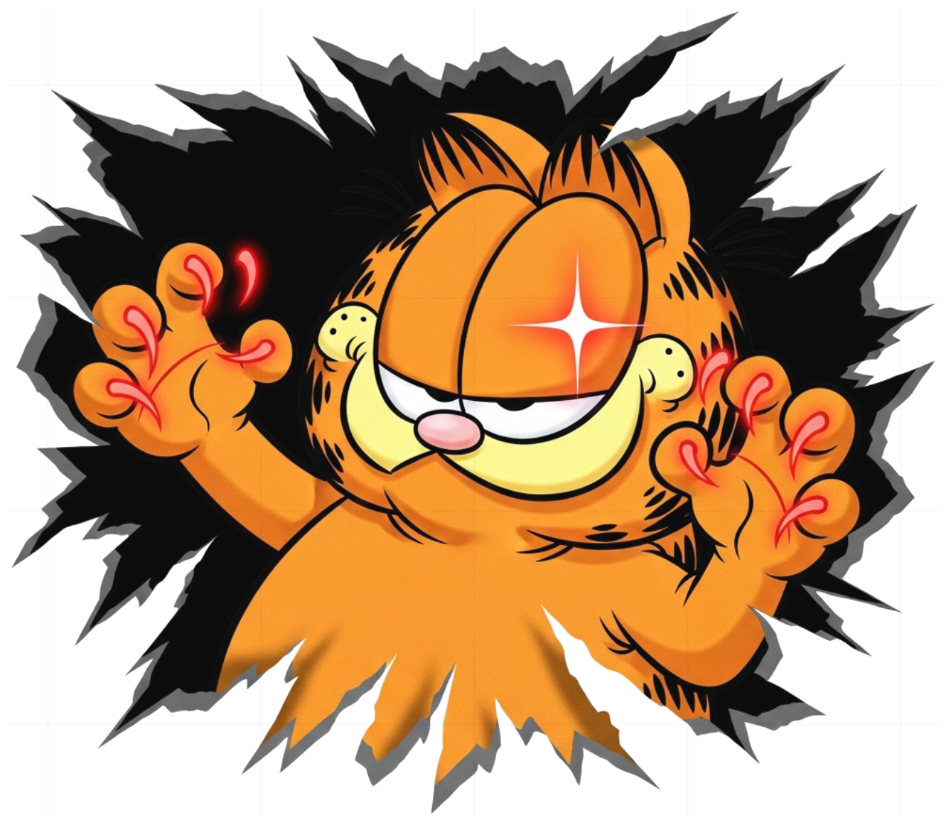 Áo Thun Unisex Trắng Garfield 3D Rip Effect Oversize Cotton Cao Cấp Phong Cách Y2K Cyber-Ghetto Cực Chất 270526-15-22-HFM