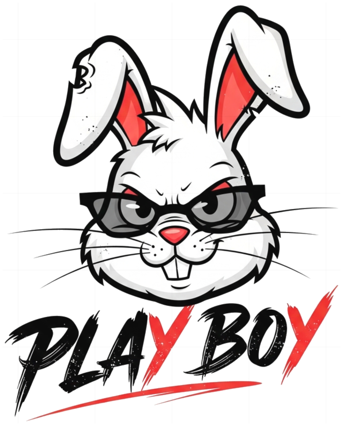 Áo Thun Trắng Unisex PLAY BOY Thỏ Cá Tính - Áo Phông Nam Nữ Cotton Form Rộng Streetwear Local Brand Cực Chất - 270526-15-41-XPI