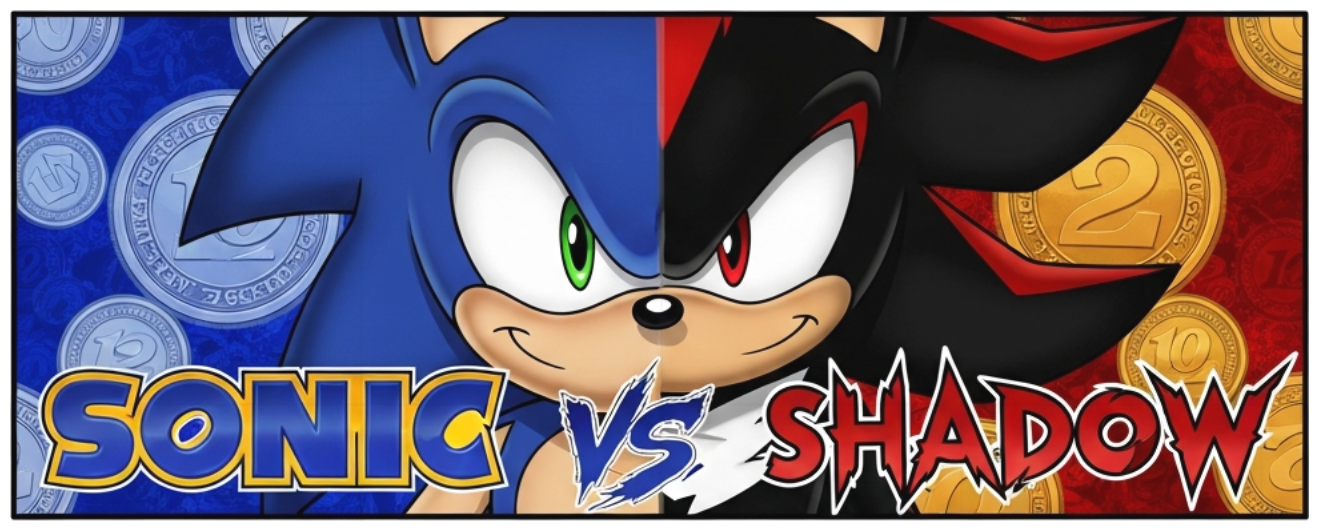 Áo Thun Unisex Sonic vs Shadow Cực Chất - Áo Phông Trắng Cotton Streetwear Form Rộng Xu Hướng 2024 - 270526-16-05-EUB