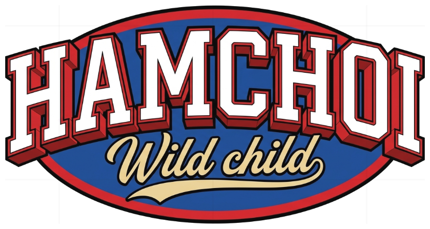Áo thun tay dài sọc ngang VNXK HAMCHOI Đỏ Retro HAMCHOI Wild Child Long sleeves - 270726-10-26-GSQ