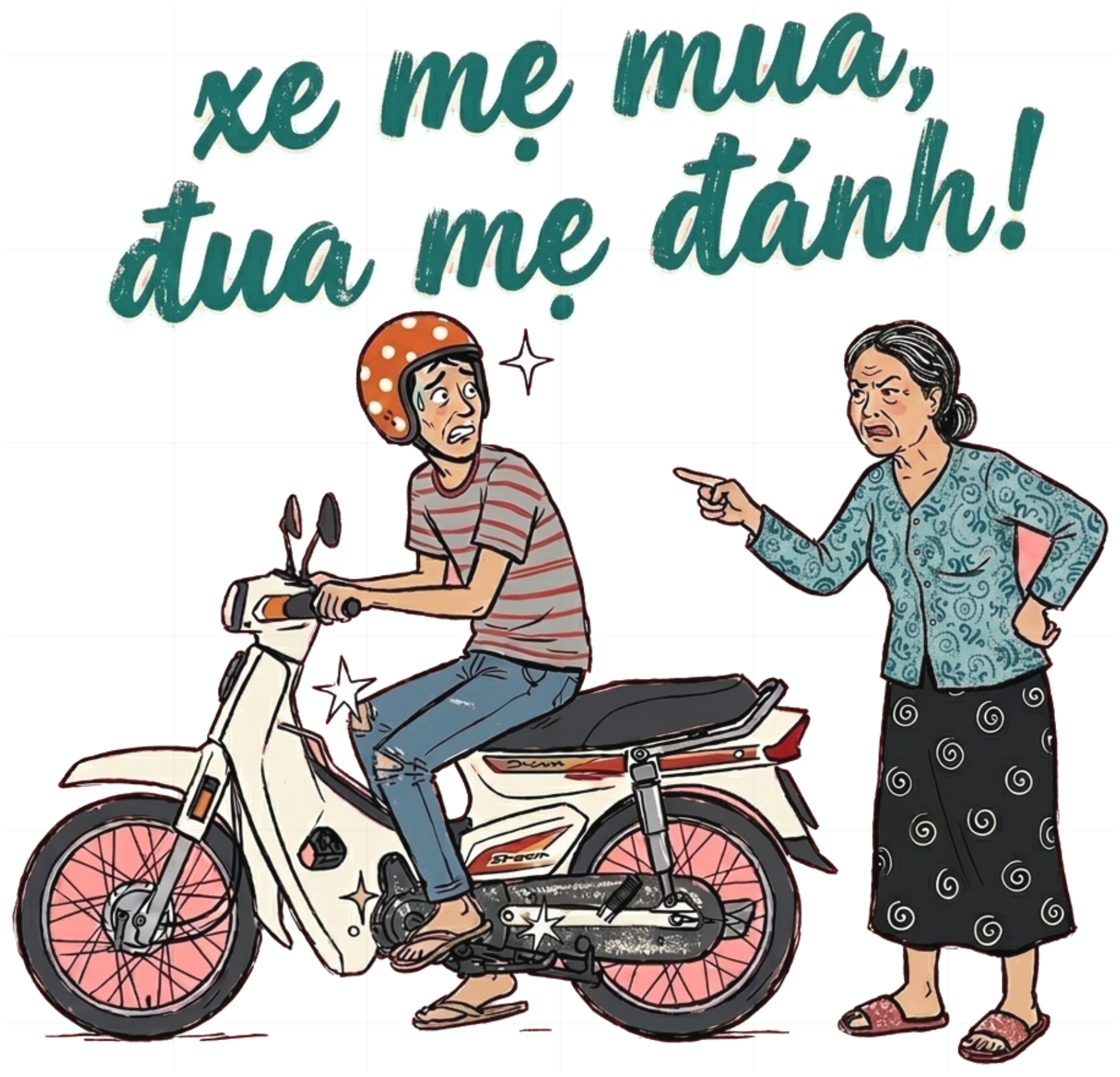 Áo Thun Xe Mẹ Mua Đua Mẹ Đánh Form Rộng Cotton Streetwear Hài Hước vietnam.yo - 270826-14-59-WAJ