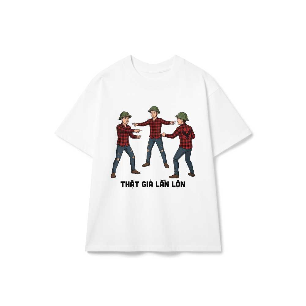 Áo Thun Thật Giả Lẫn Lộn Meme Thanh Niên Hội Unisex Form Rộng vietnam.yo - 270826-15-05-LME