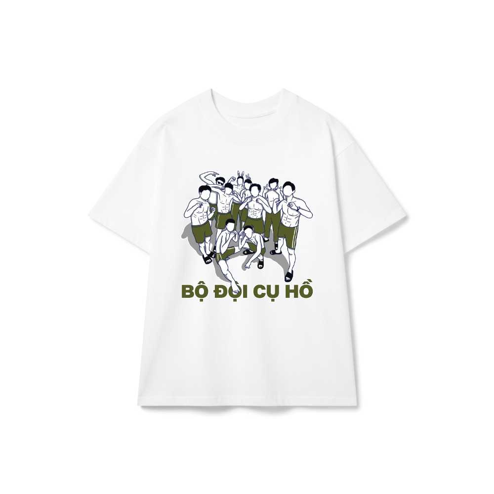 Áo Thun Bộ Đội Cụ Hồ Đồ Họa Tối Giản Unisex Form Rộng Cotton vietnam.yo - 270826-15-29-ZJT