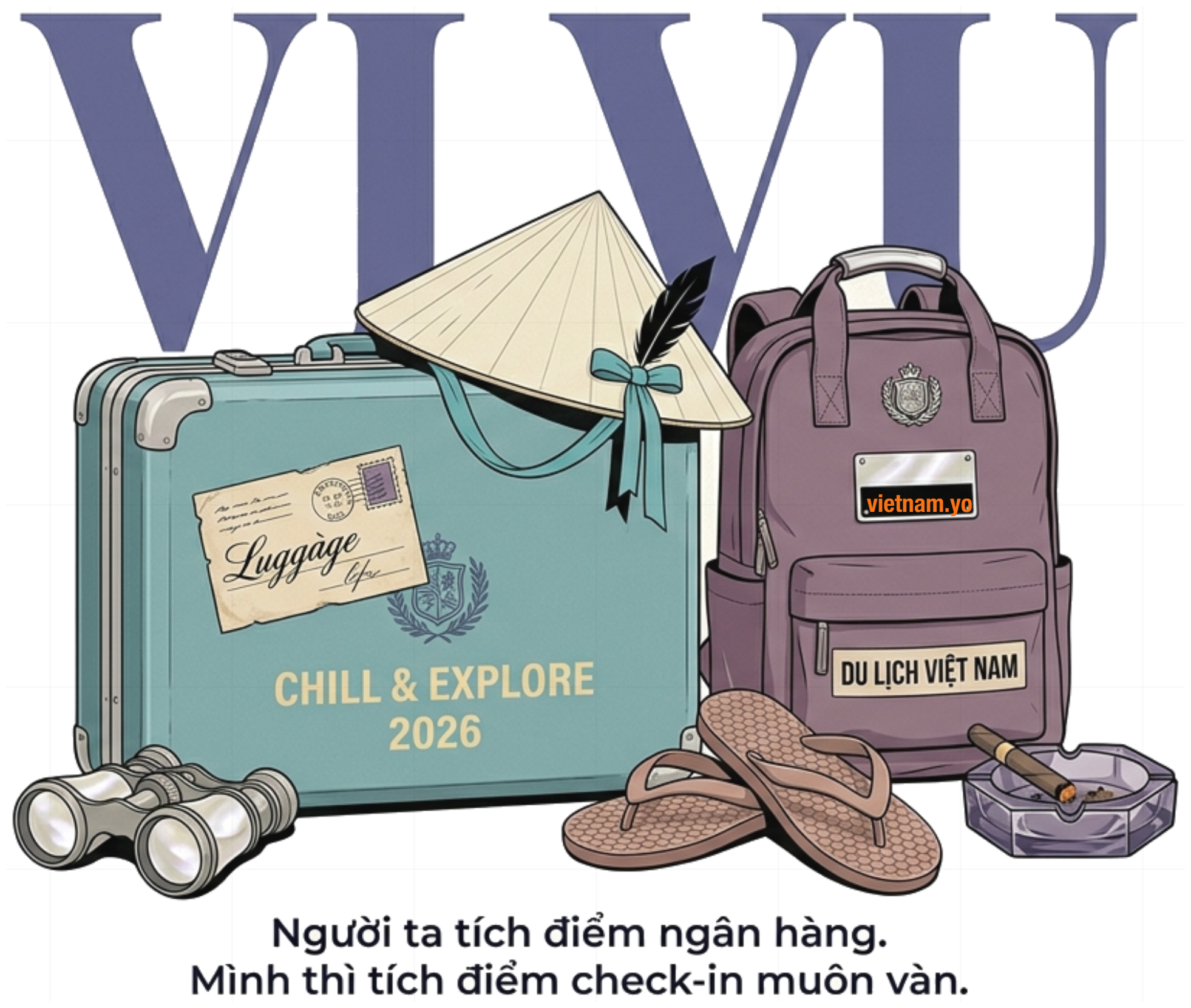 Áo Phông Trắng Unisex VI VU Vietnam.yo - Áo Thun Du Lịch Cotton Co Giãn 4 Chiều Cực Chất - 280726-10-29-UAI