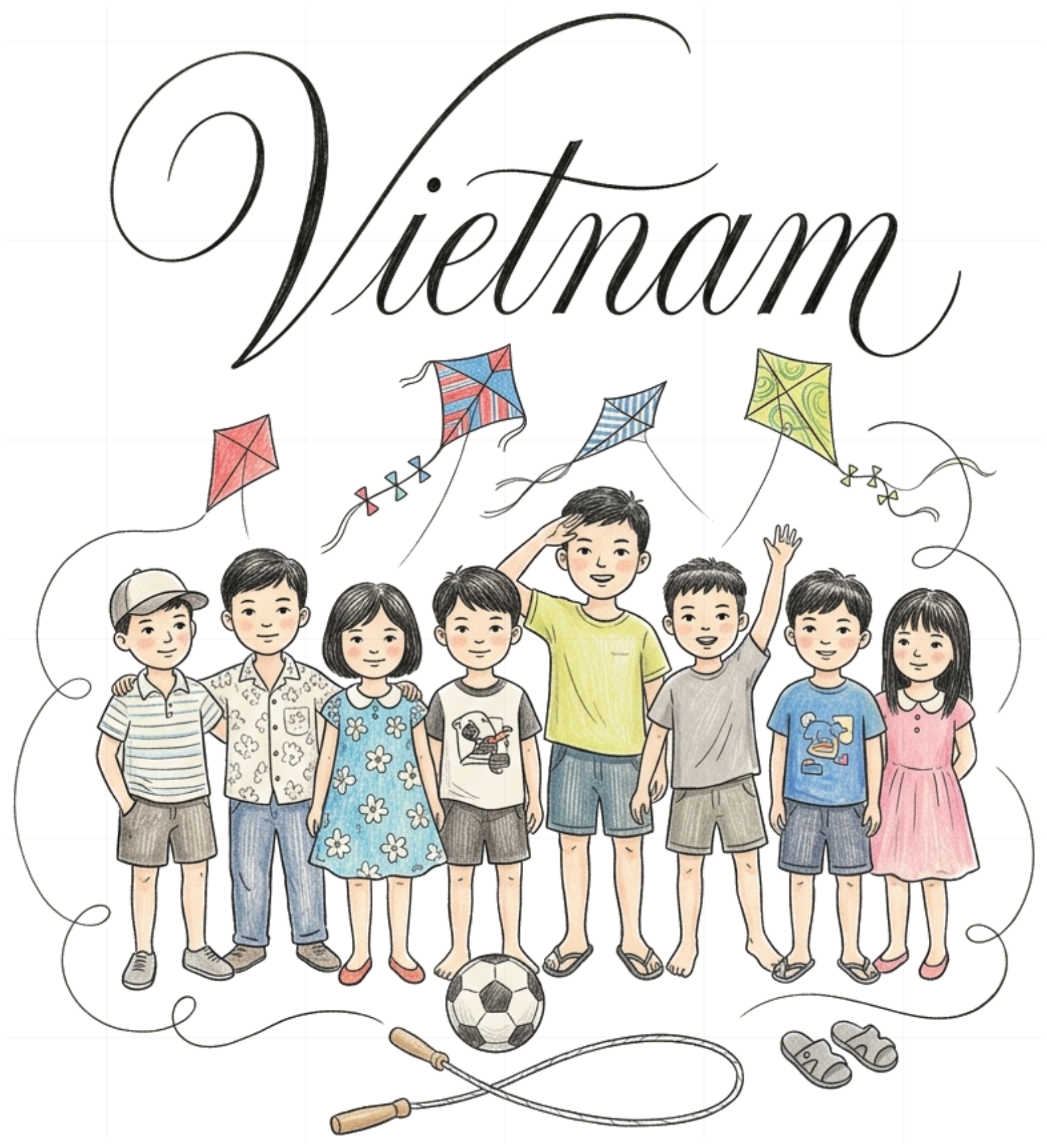 Áo Thun Trắng Unisex Vietnam Vintage Hoài Niệm Tuổi Thơ Cotton Form Rộng 280726-15-59-YJR