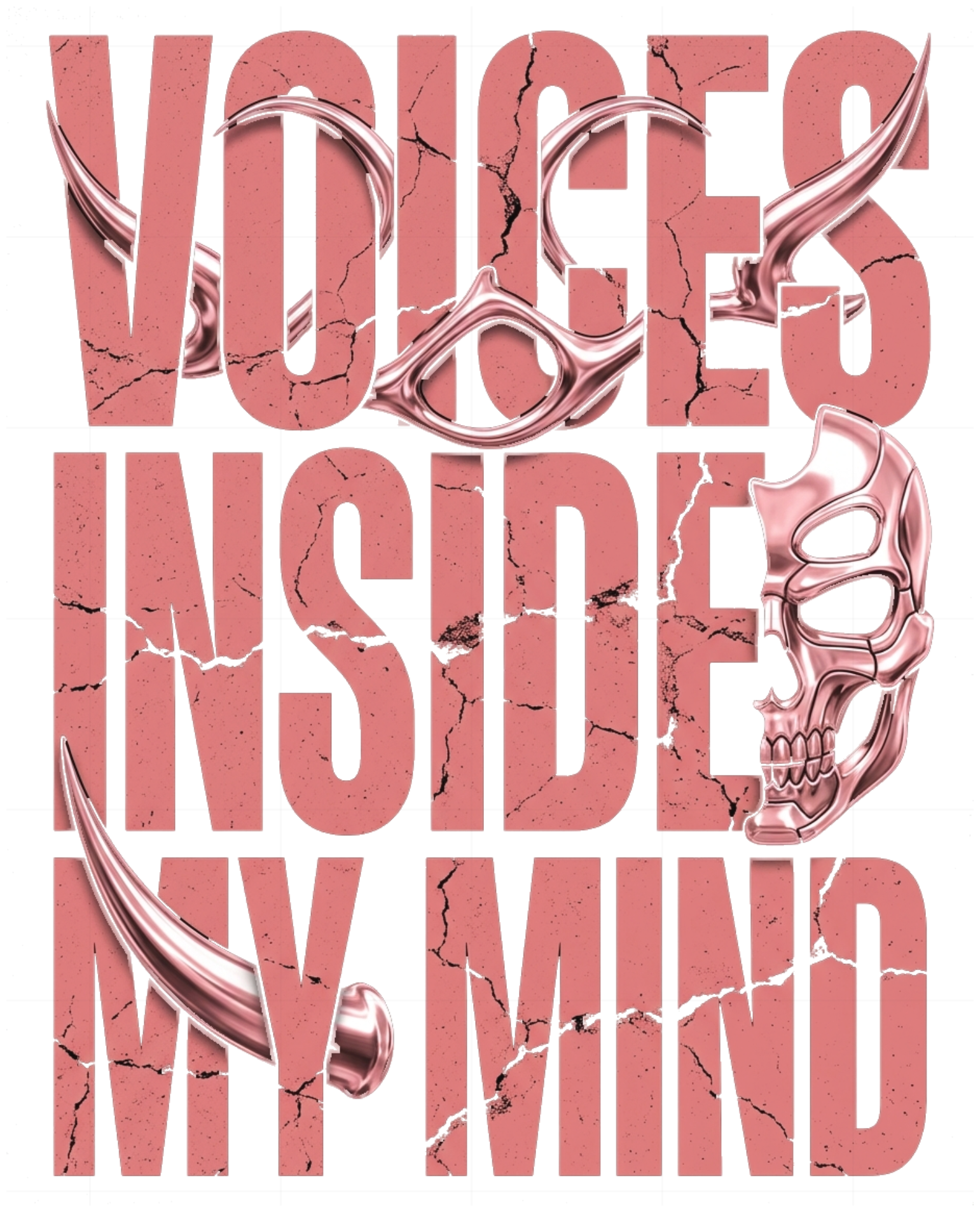 Áo Thun VOICES INSIDE MY MIND Phong Cách Darkwear Cyber Y2K Form Boxy Streetwear Cotton Cao Cấp - 280826-20-52-IJZ