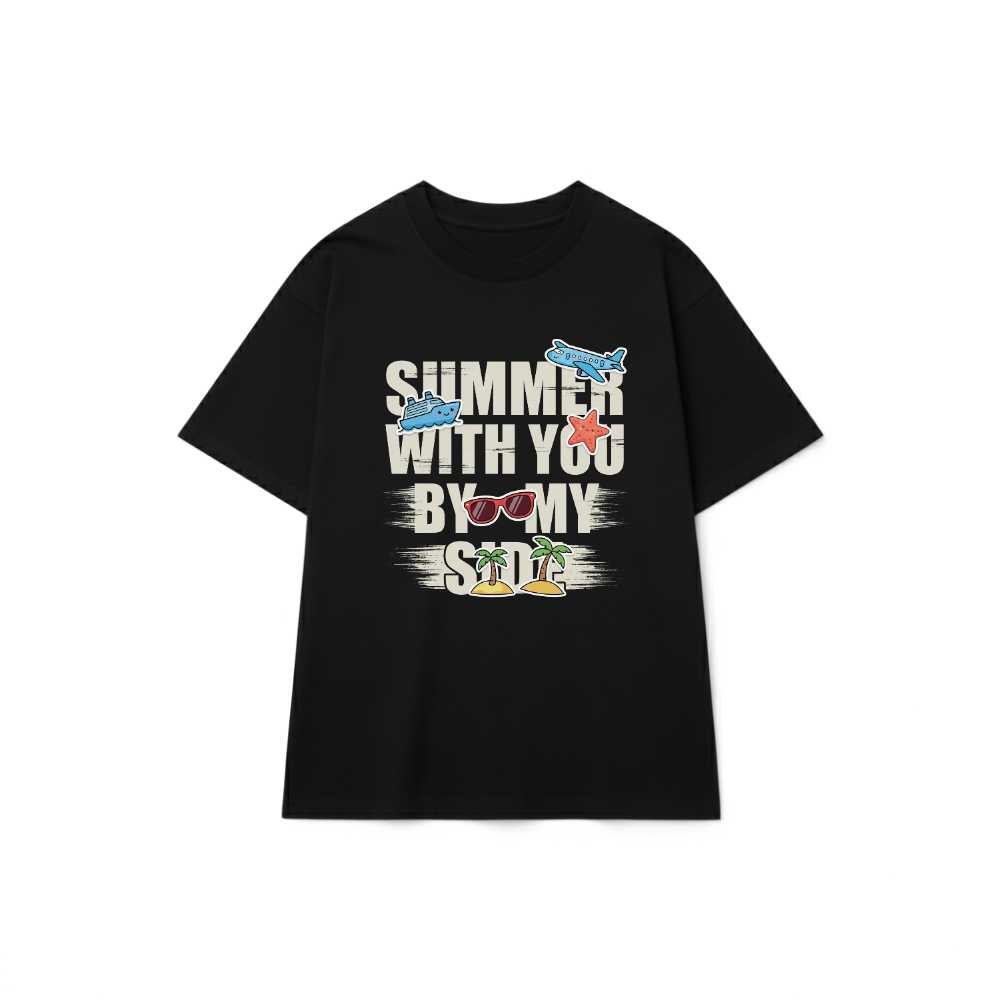 Áo Phông Summer With You By My Side Du Lịch Hè Form Rộng Oversize Cotton Cực Chất - 280826-21-07-WDK