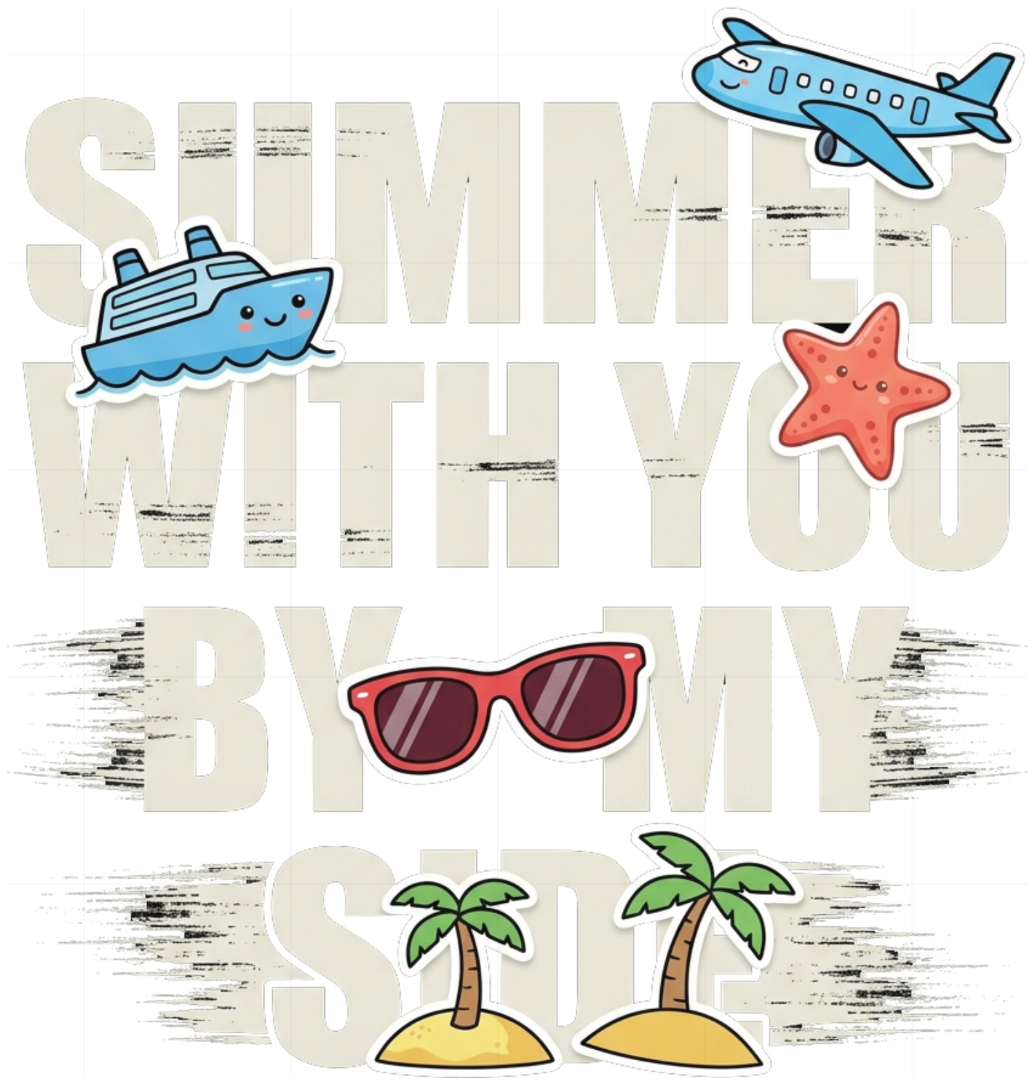 Áo Phông Summer With You By My Side Du Lịch Hè Form Rộng Oversize Cotton Cực Chất - 280826-21-07-WDK