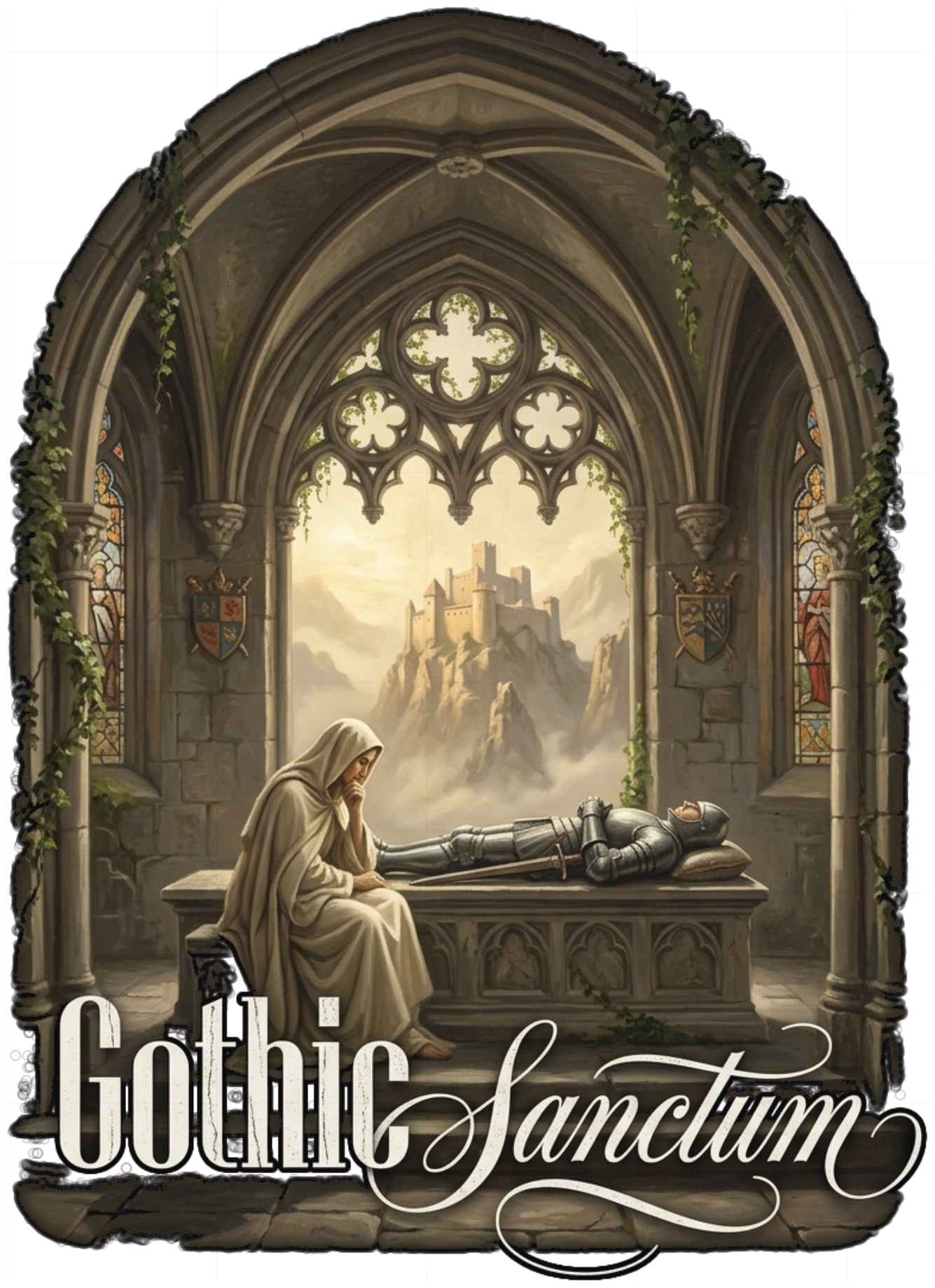 Áo Thun Gothic Sanctum Streetwear Form Boxy Oversize Cotton Premium - 280826-21-19-TDL
