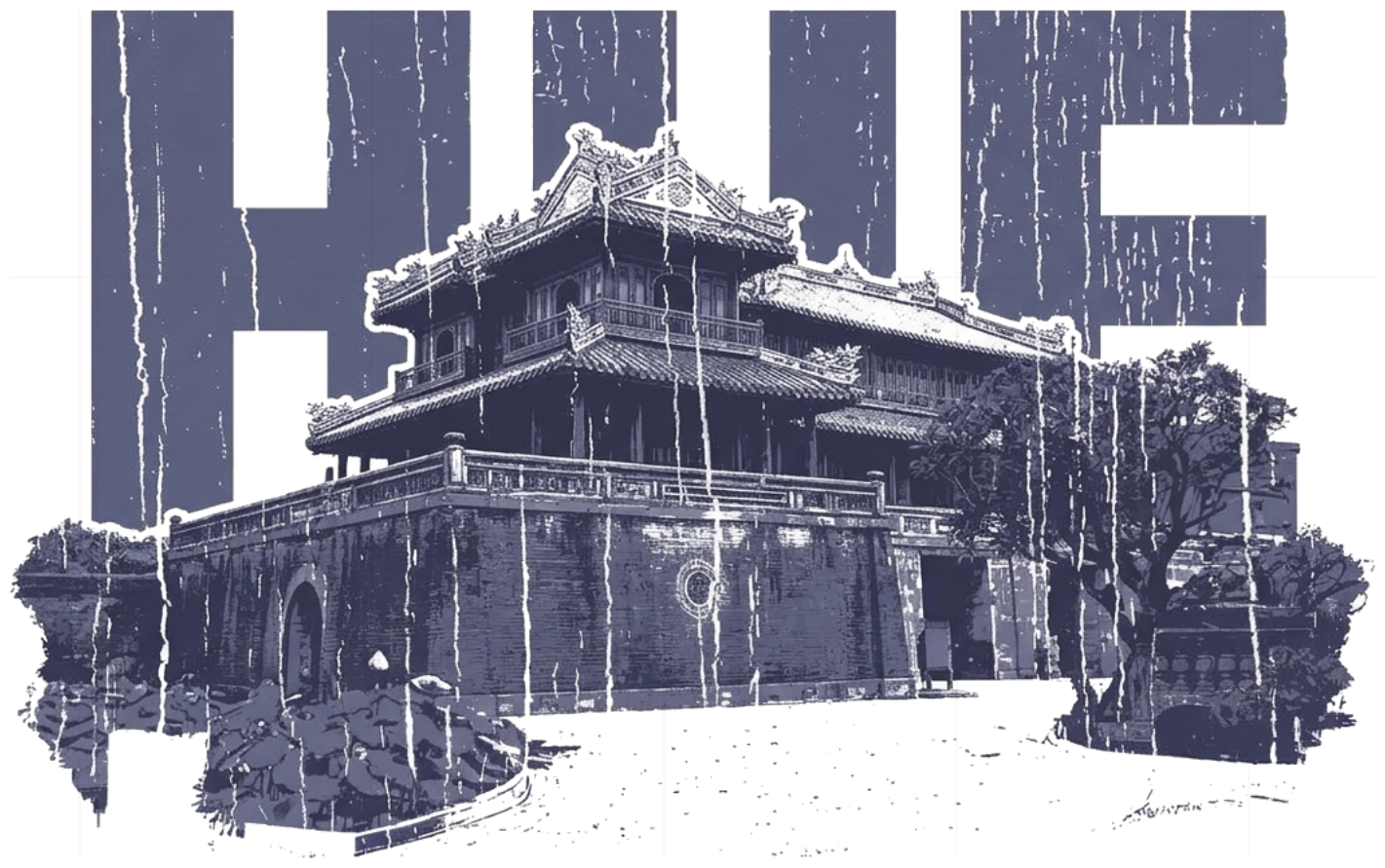 Áo Thun HUE Heritage Imperial Gate Unisex Form Rộng Cotton Streetwear Local Brand | 281026-10-41-QEM