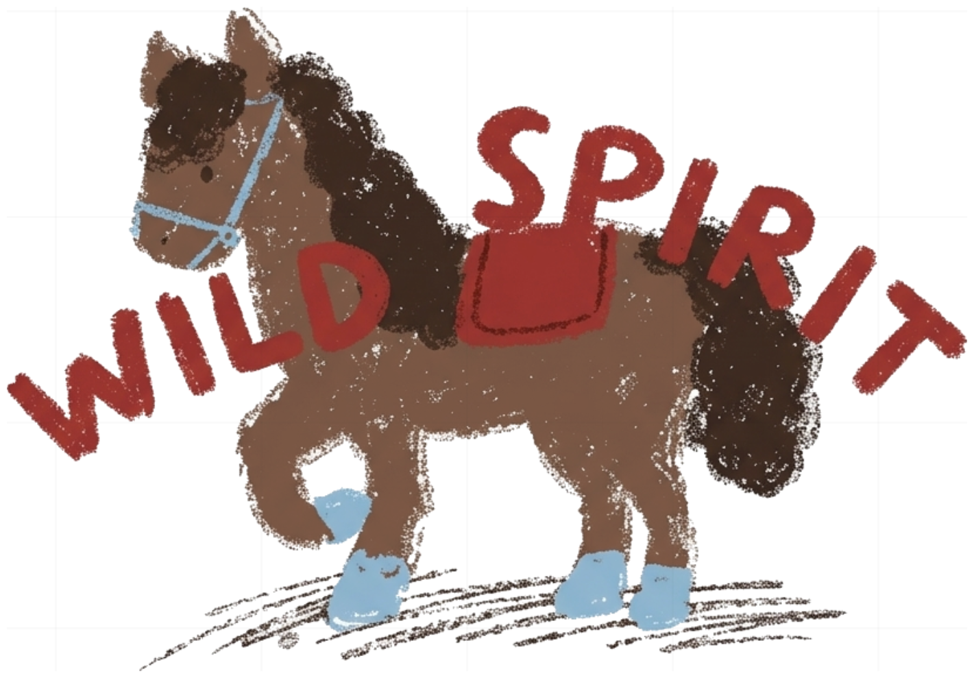 Áo Thun Tay Dài Wild Spirit Pony Unisex Form Rộng Cotton Streetwear Local Brand | 281026-10-57-NZU