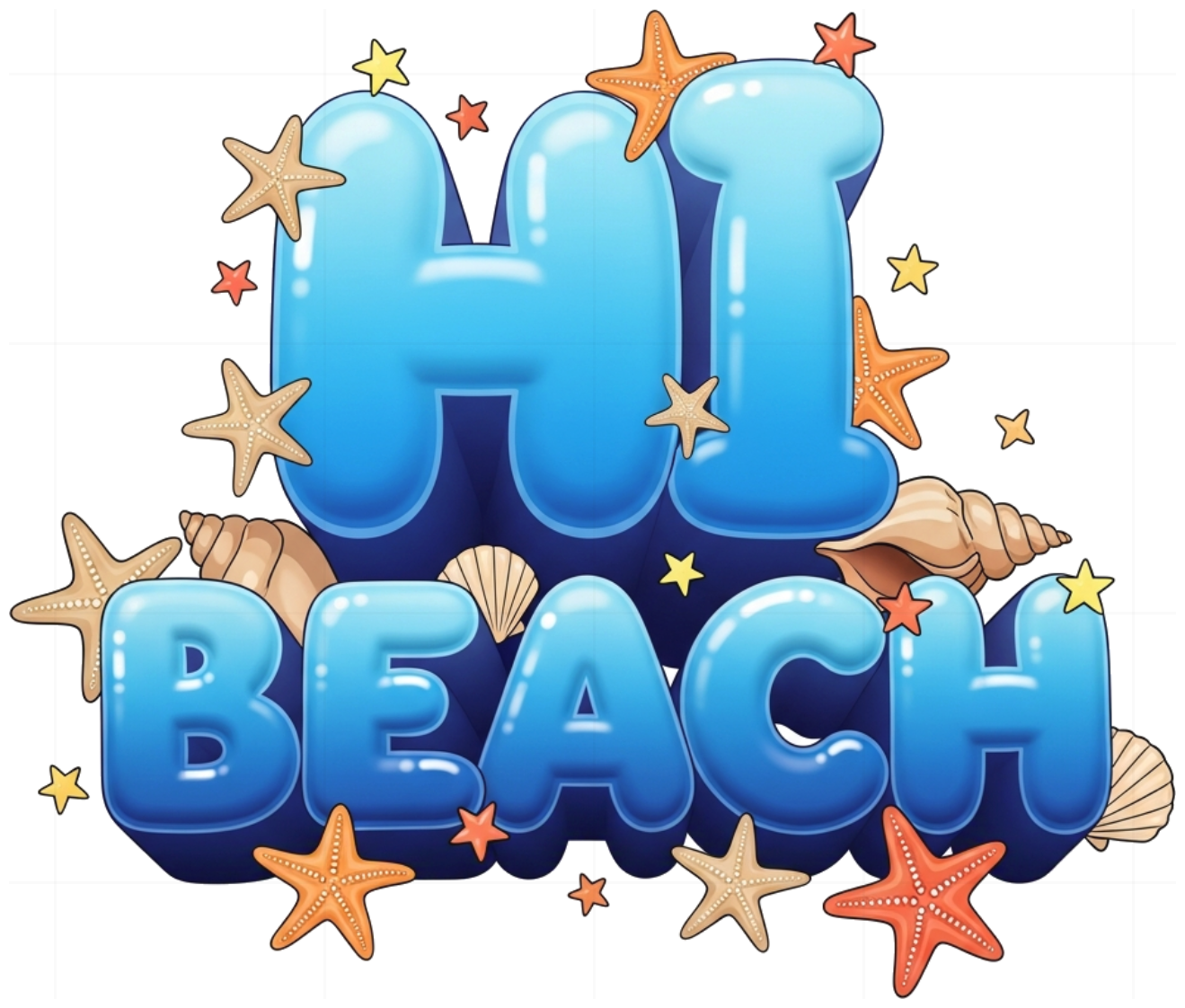 Áo Thun Trắng Unisex Form Rộng Cotton Cao Cấp In Chữ HI BEACH 3D Bubble Xanh Biển Style Đi Biển Du Lịch Mùa Hè Cực Chất - 290526-13-58-RED