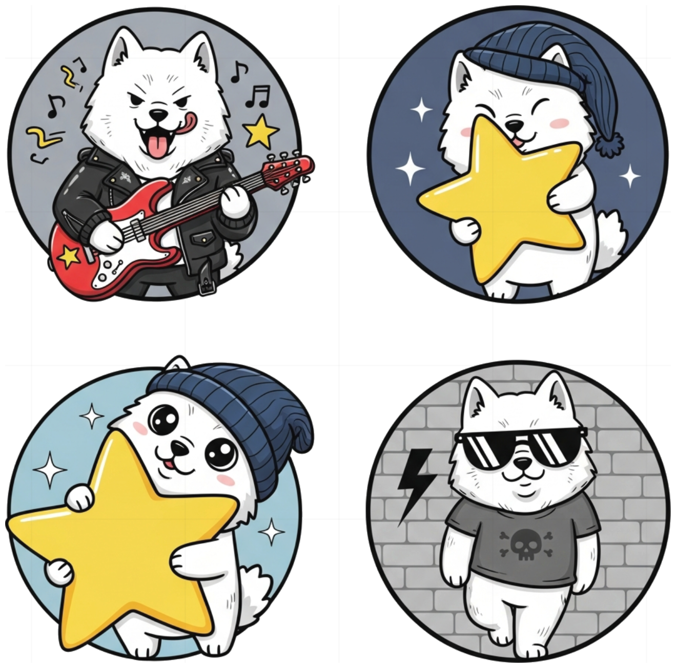 Áo Thun Trắng Samoyed Nổi Loạn Unisex Form Rộng Cotton 100% Slogan Design Cool Ngầu Hot Trend 2024 - 290526-14-47-ALR