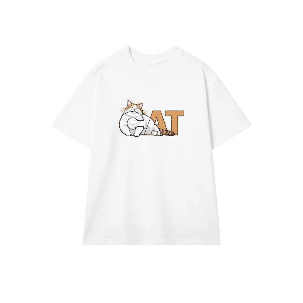 Áo Thun Unisex Form Rộng Mèo Béo CAT Cực Chất - Áo Phông Trắng Cotton Local Brand Xu Hướng Thời Trang Du Lịch - 290526-14-54-TFN