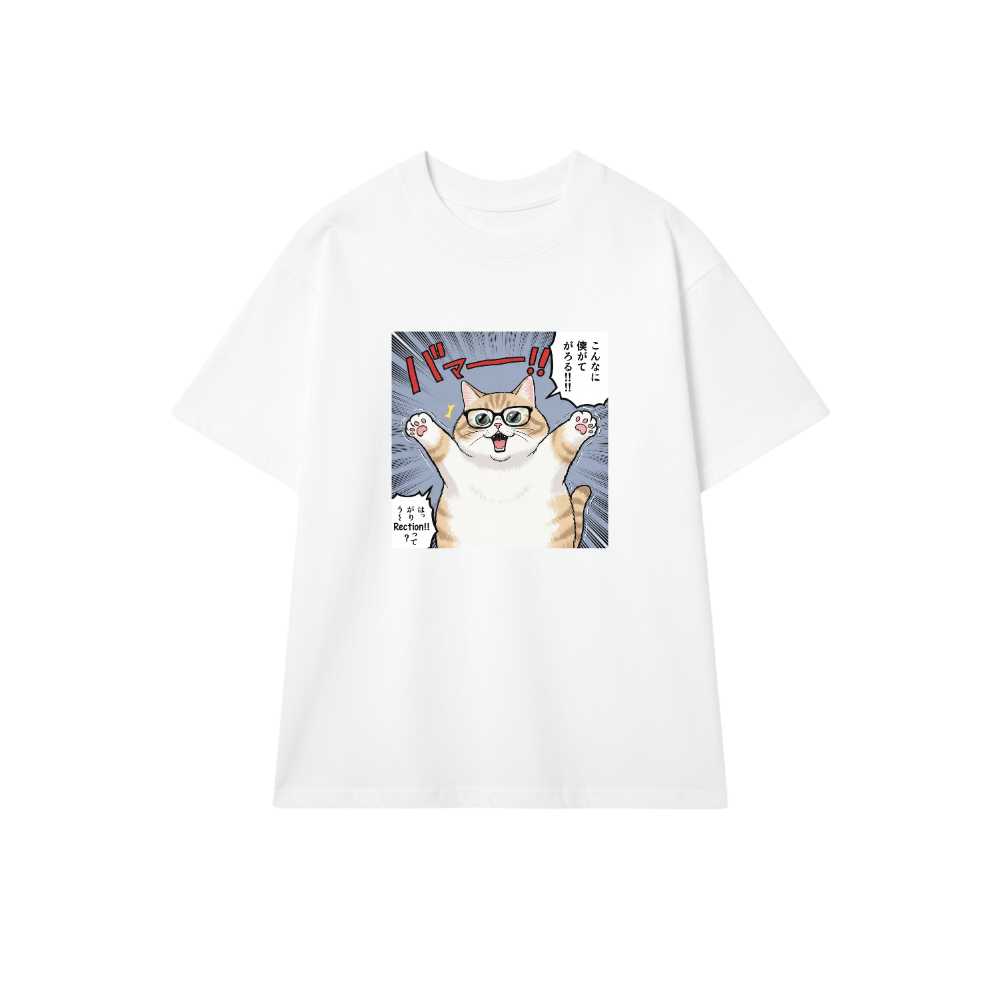 Áo Thun Unisex Mèo Béo Đeo Kính Meme Cool Ngầu - Áo Phông Trắng Cotton Form Rộng Slogan Design Trend 2024 290526-14-57-XPU