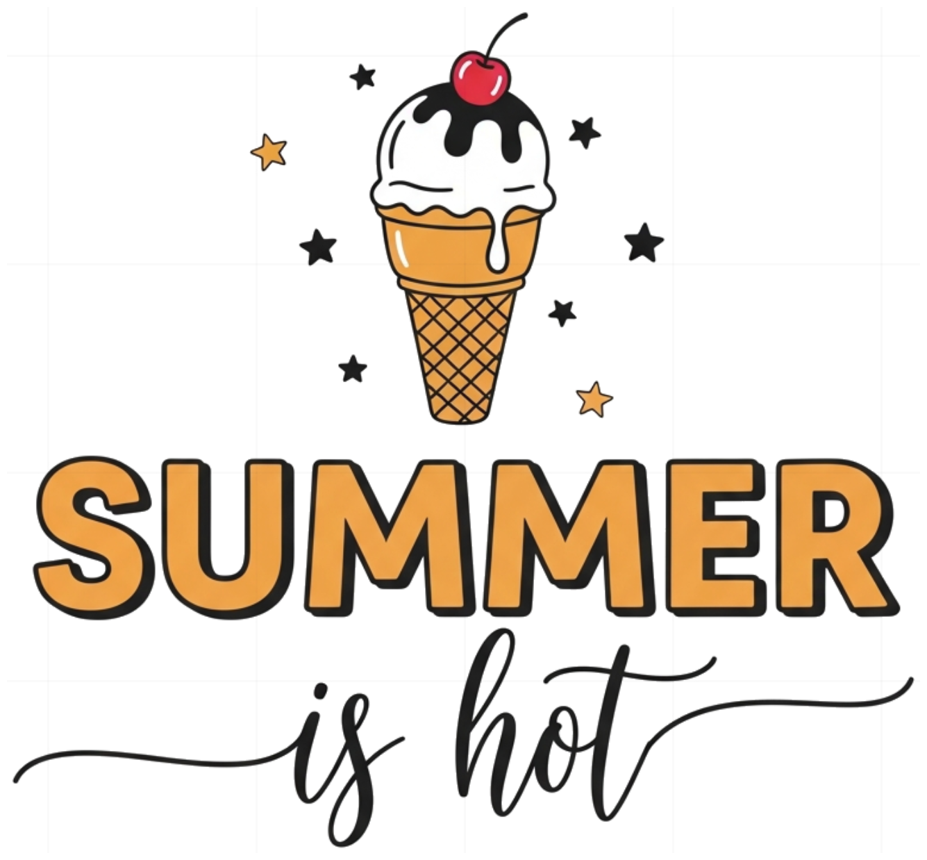 Áo Thun Unisex Form Rộng Cotton Trắng Hình Cây Kem Summer Is Hot - Áo Phông Nam Nữ Local Brand Đi Chơi Du Lịch Hè Cực Chất - 290526-16-53-MJI