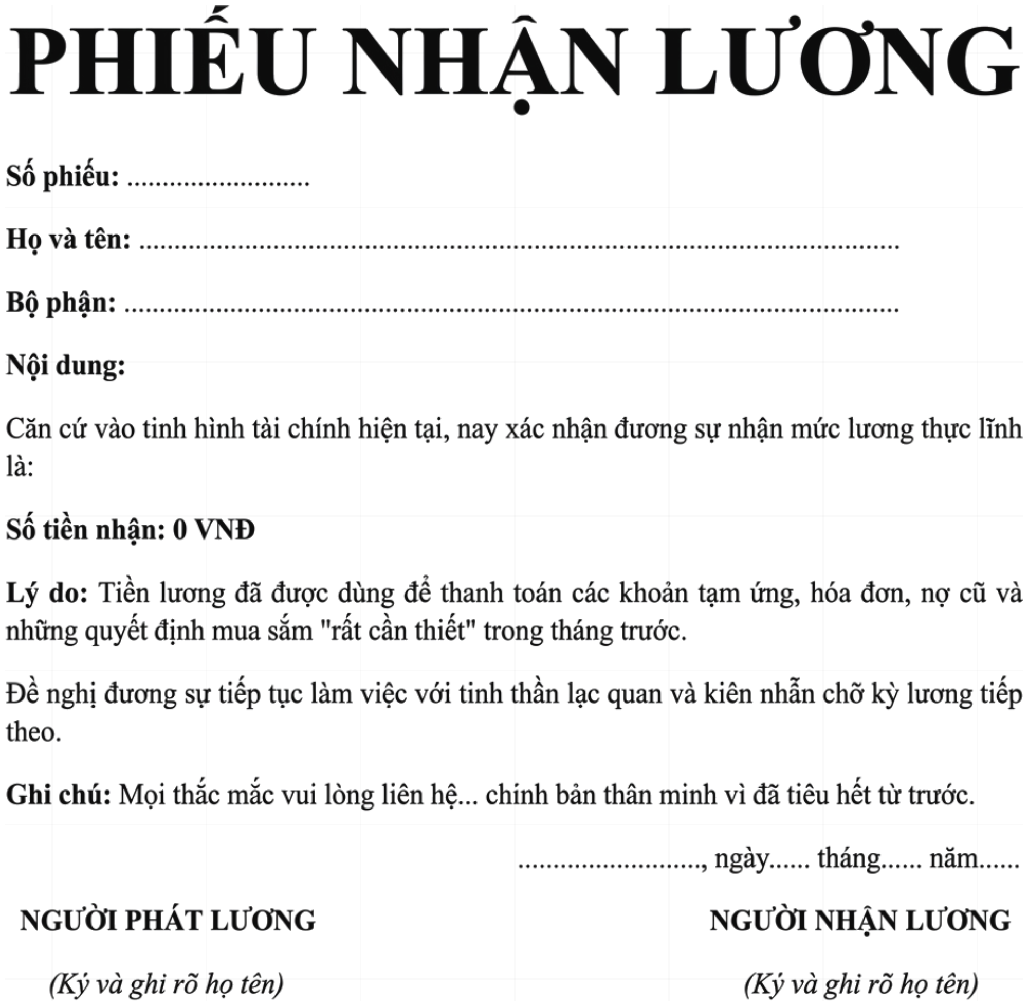 Áo Thun Trắng In Hình Bảng Lương Salary Receipt Cotton Unisex Form Rộng - 290626-15-43-TPJ