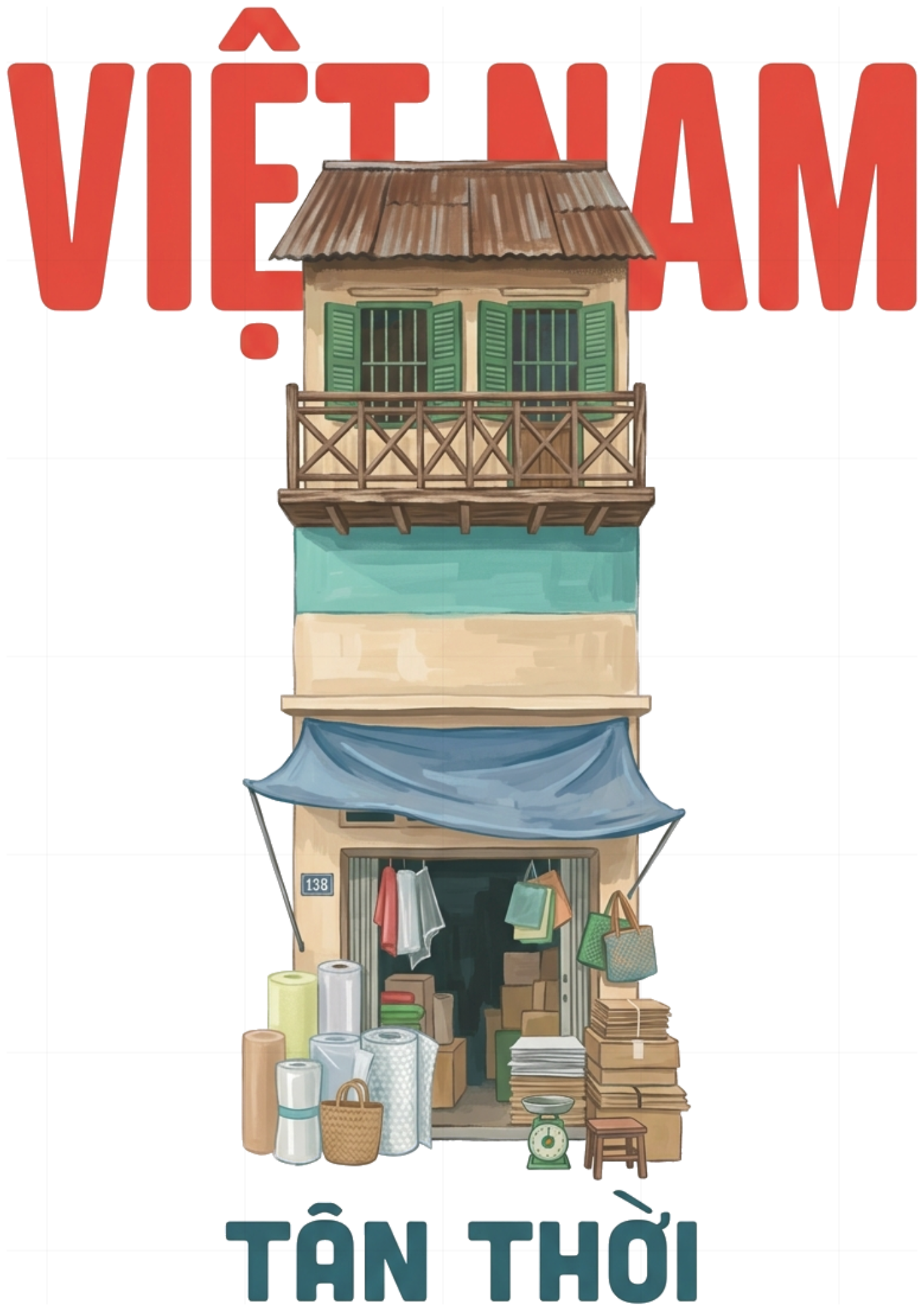 Áo Thun Unisex Việt Nam Tân Thời - Áo Phông Cotton 100% Co Giãn Form Rộng Vintage - 290726-11-35-MBQ