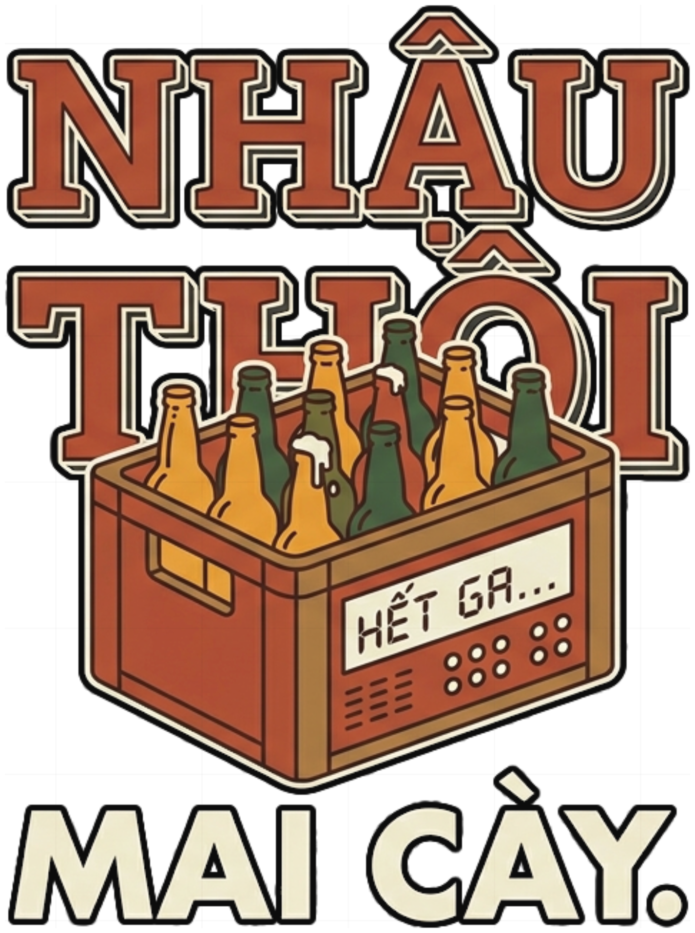 Áo Thun Unisex Nhậu Thôi Mai Cày Form Rộng vietnam.yo Cotton Vintage Retro - 290726-16-41-AQJ