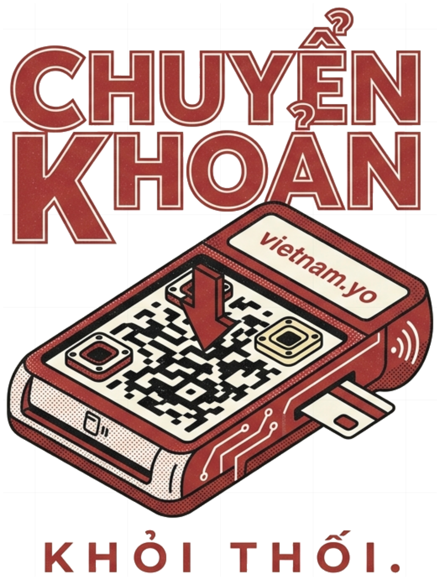 Áo Thun Unisex Chuyển Khoản vietnam.yo Nghệ Thuật Design Phông Cotton Co Giãn Thời Trang - 290726-17-03-HKK