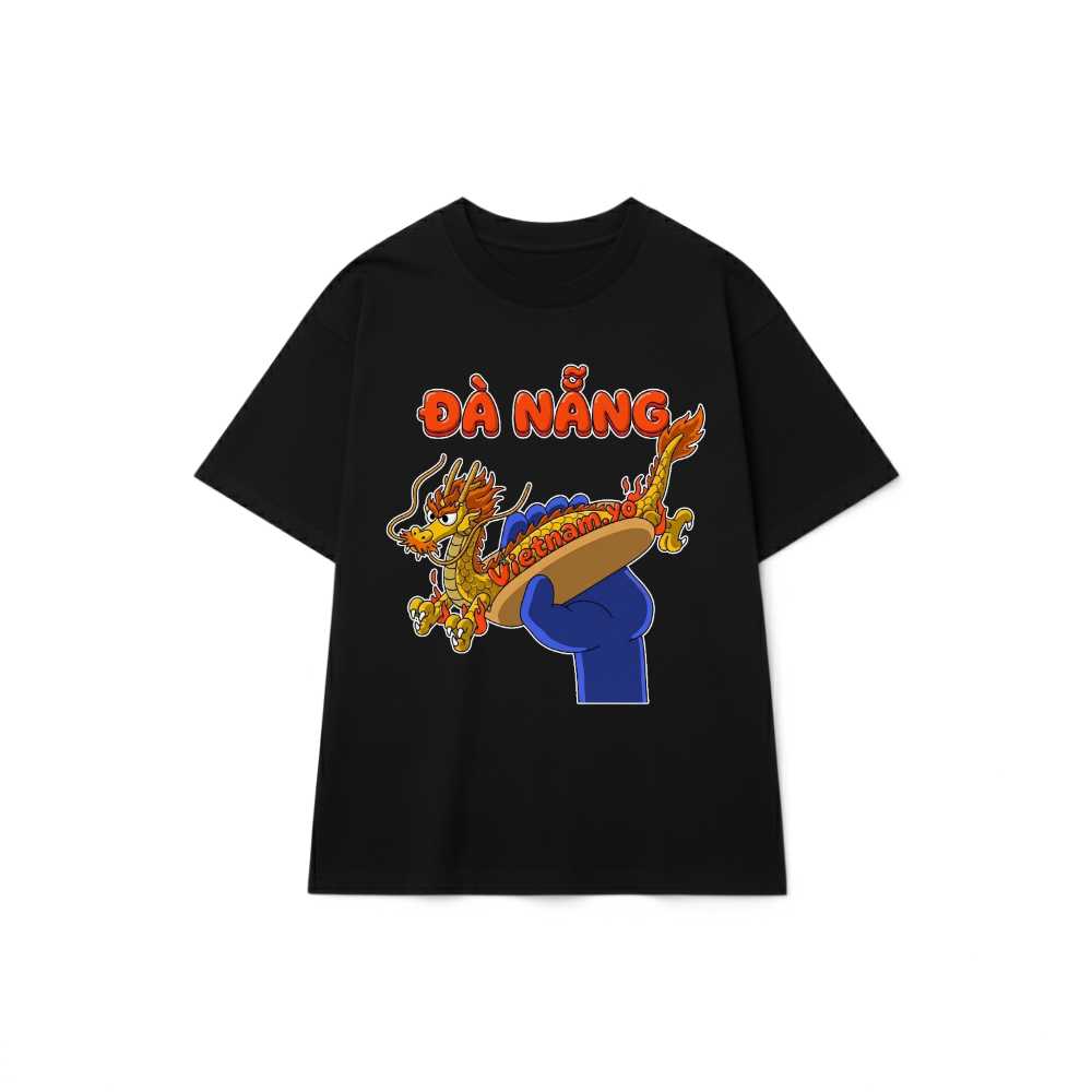 Áo Thun Hình In Cầu Rồng Đà Nẵng Bánh Mì Unisex Form Rộng Cotton Streetwear Trendy - 290826-08-41-KNS