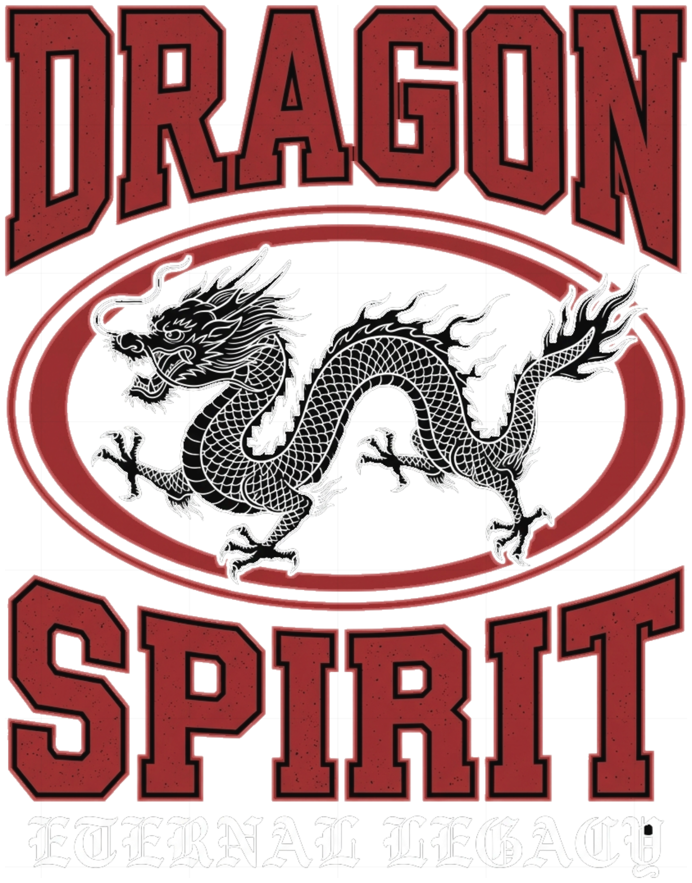 Áo Thun Dragon Spirit Form Boxy Streetwear Cotton Cao Cấp Áo Phông Rồng Á Đông Unisex Y2K - 290826-09-48-XPD