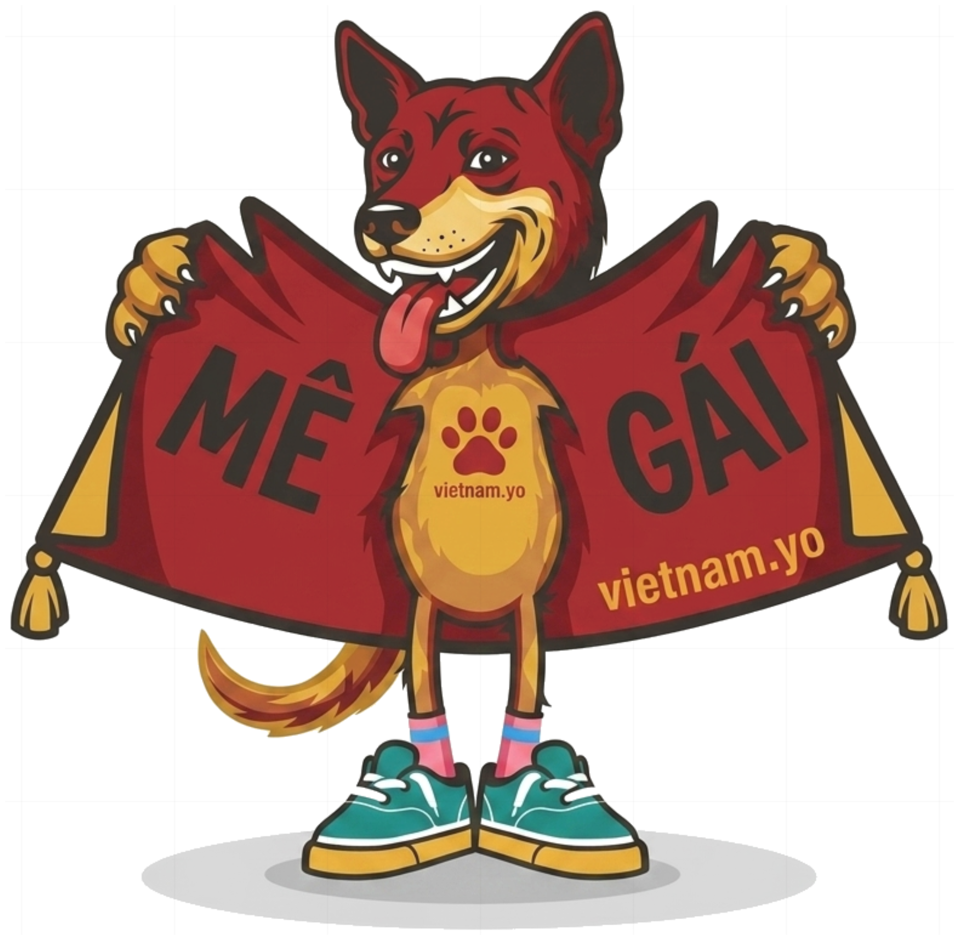Áo Thun Chó Dingo Mê Gái Streetwear Form Rộng Cotton Gen Z vietnam.yo - 290826-10-14-QRI