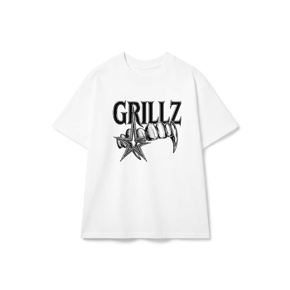 Áo Phông Unisex Streetwear Y2K Grillz Cyber Gothic Form Rộng Cotton Cao Cấp - 290826-10-46-ZYY