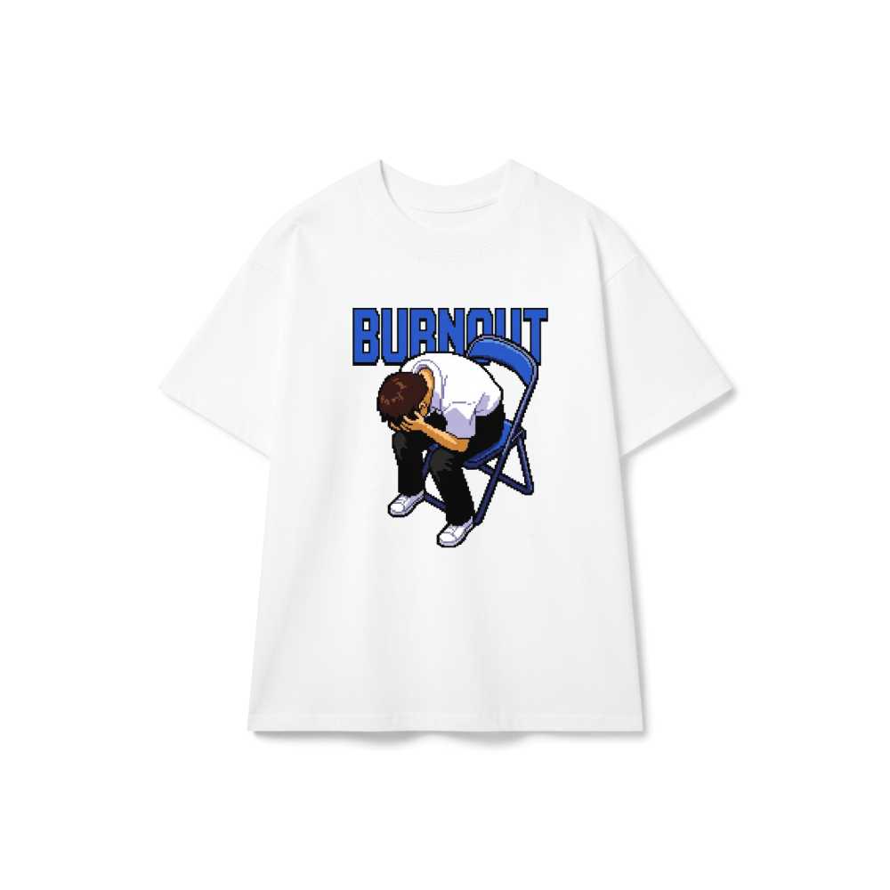Áo Thun Unisex BURNOUT Retro Pixel Art Anime Streetwear Cotton Co Giãn Form Rộng Local Brand - 290826-11-11-JFQ