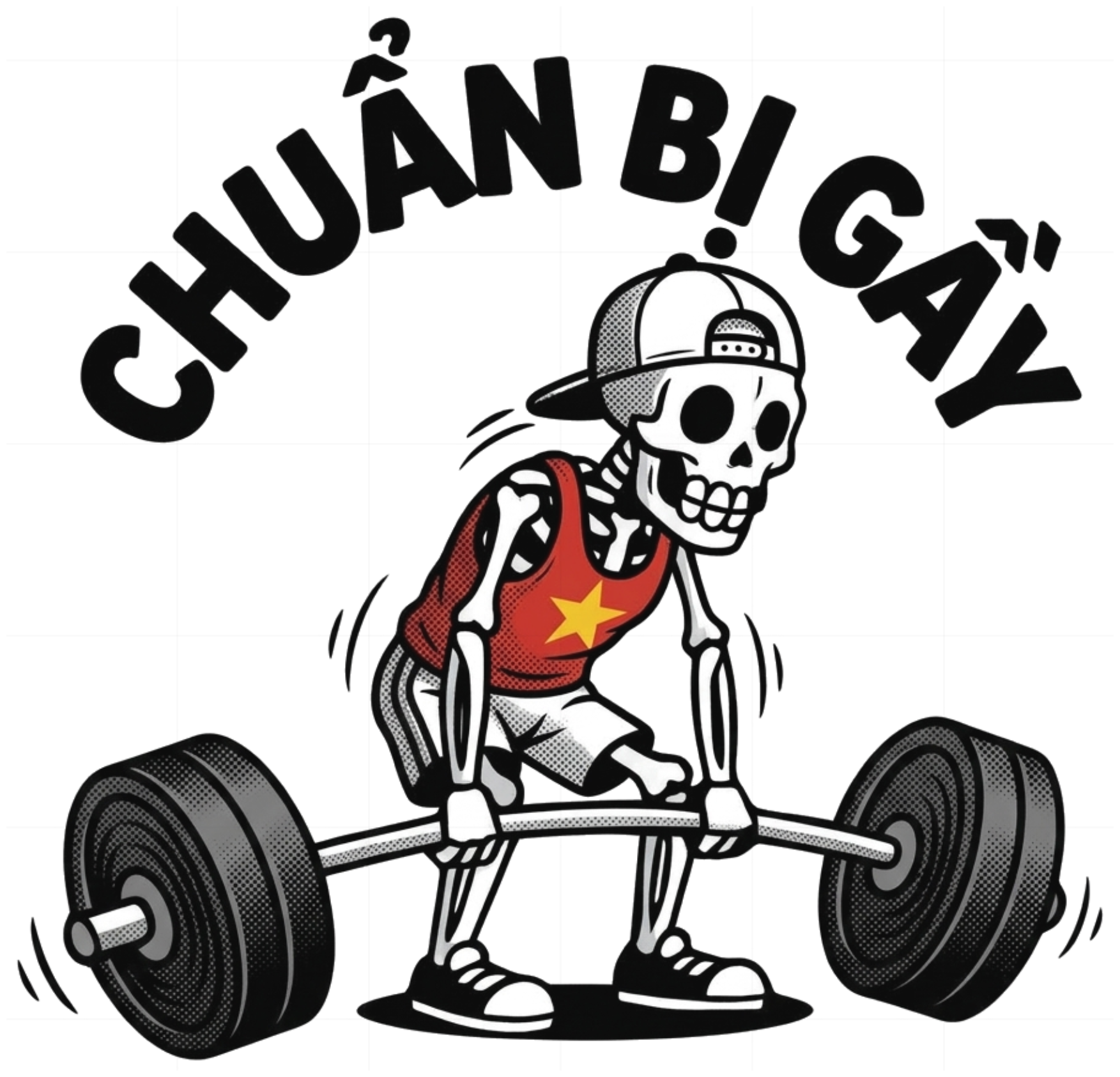 Áo Thun Skeleton Deadlift Chuẩn Bị Gây Unisex Form Rộng Streetwear vietnam.yo - 290926-15-15-XDY