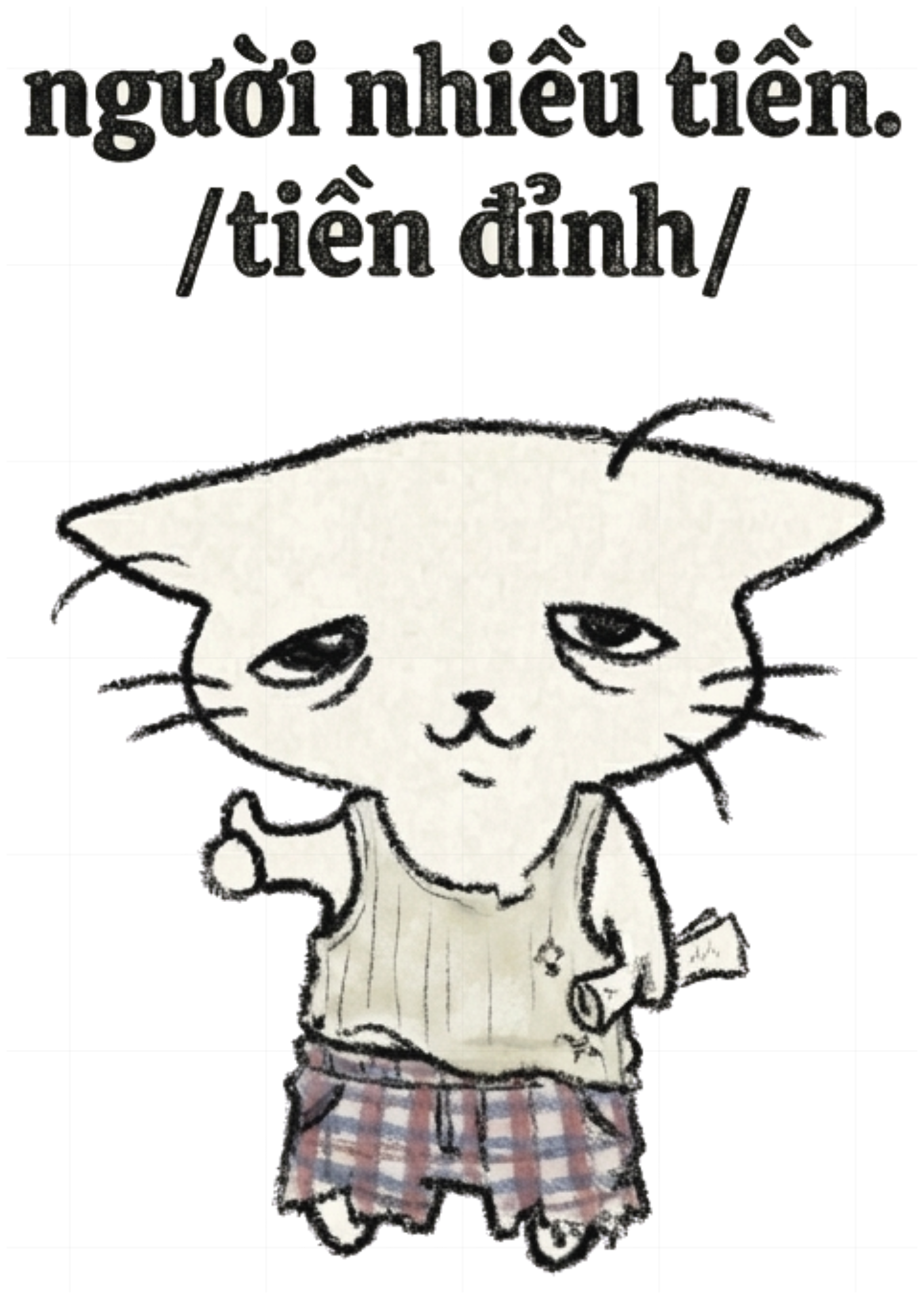 Áo Thun Người Nhiều Tiền Cat Doodle Unisex Form Rộng Streetwear vietnam.yo - 290926-16-28-LOX