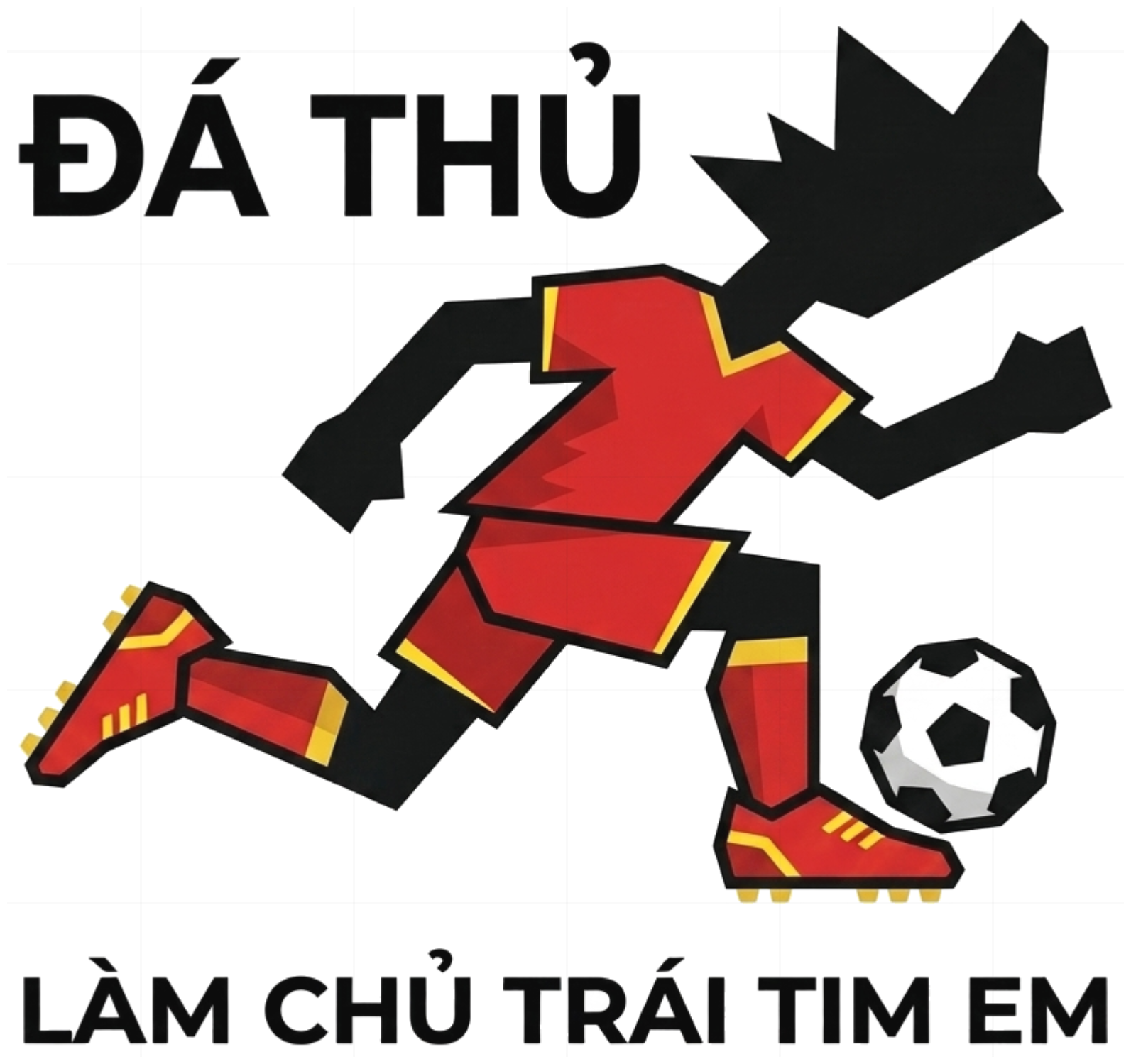 Áo Thun Đá Thủ Làm Chủ Trái Tim Em Unisex Form Rộng Streetwear Trendy vietnam.yo - 290926-16-38-UVG