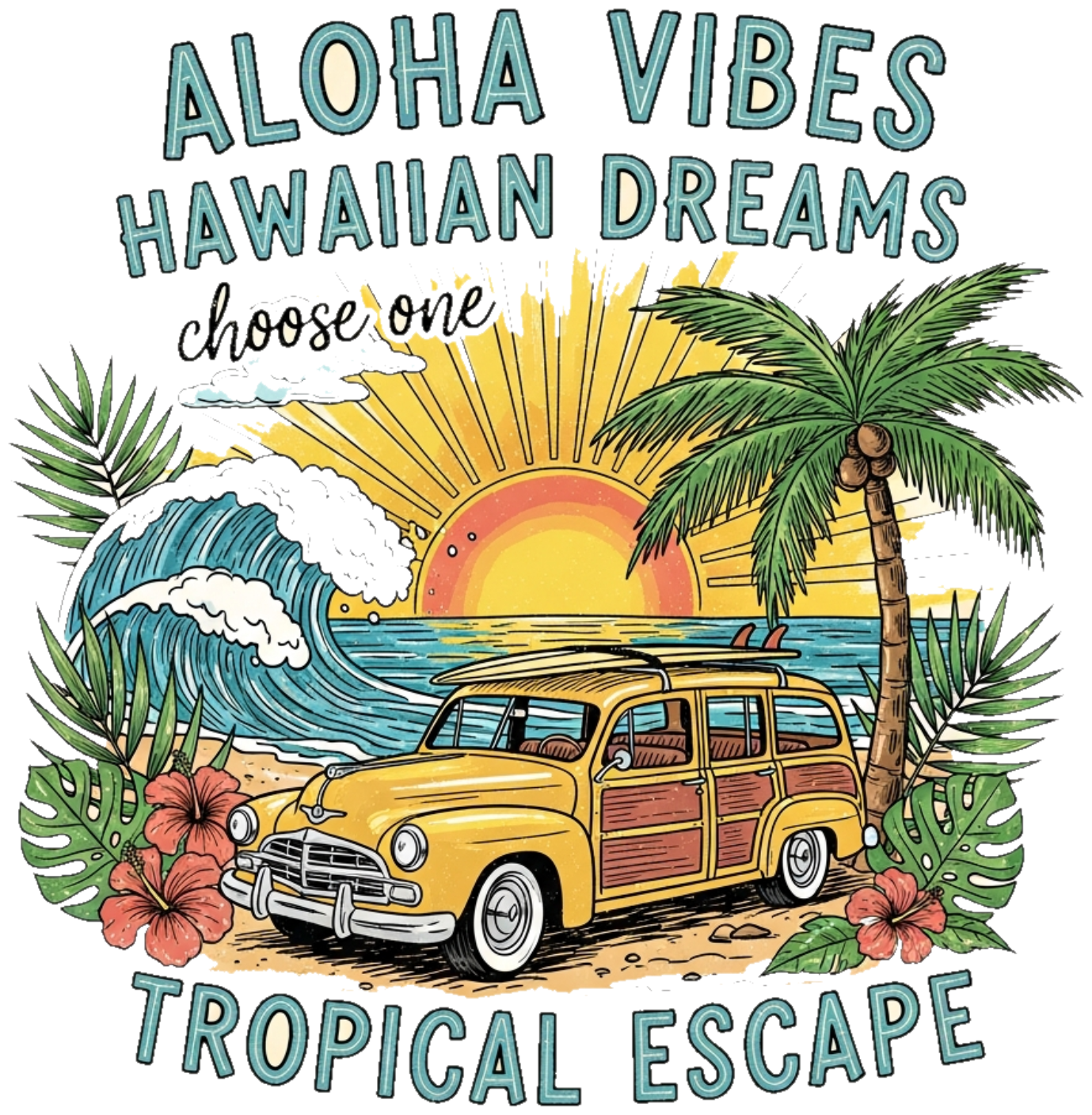 Áo Thun Trắng In Hình Du Lịch Biển Summer Vibes - 300326-14-53-ZYN