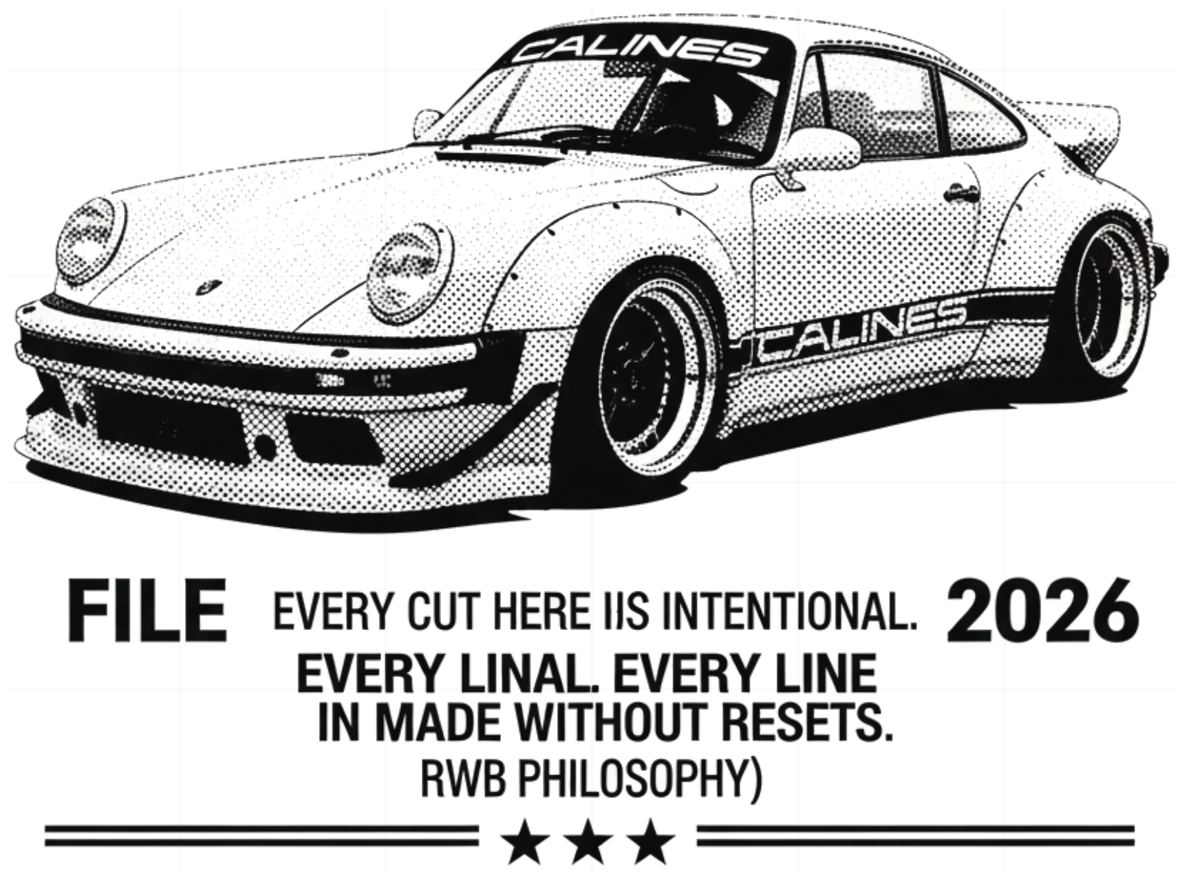 Áo Thun Unisex Form Rộng Trắng In Hình Xe Porsche 911 Widebody RWB Cực Chất - Cotton 100% Streetwear Vintage Retro 90s - 300526-14-34-SIR