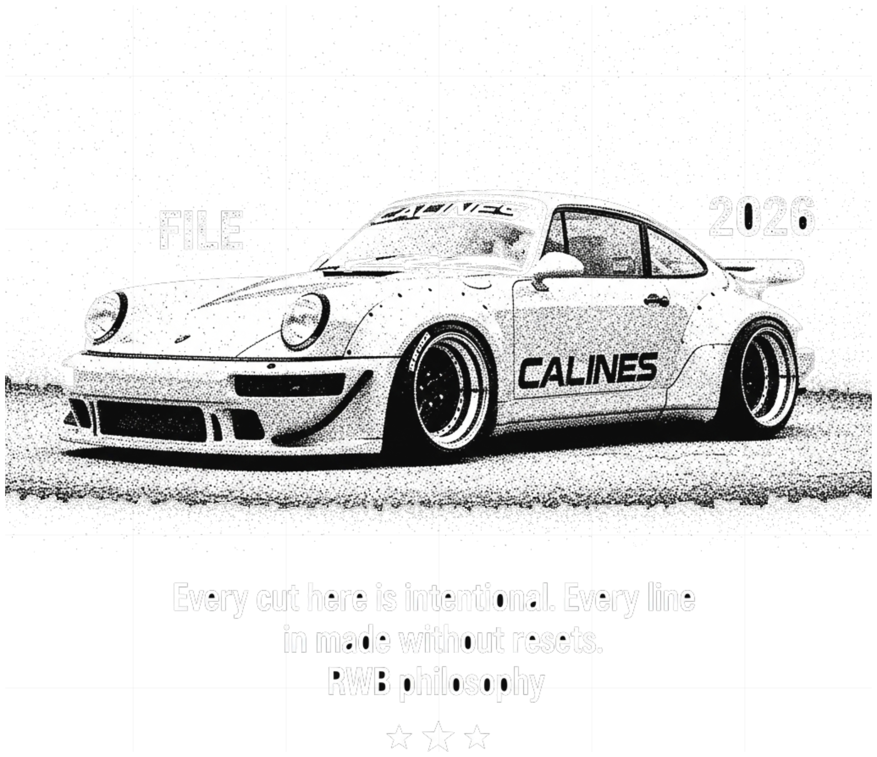 Áo Thun Nam Nữ Unisex Form Rộng Cotton 100% In Hình Porsche 911 RWB Widebody Streetwear Vintage Retro Cực Chất - 300526-14-35-JOX