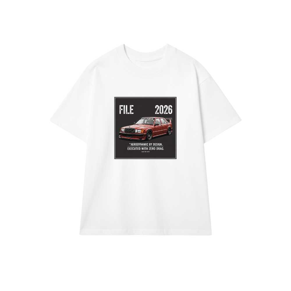 Áo Thun Unisex Form Rộng Mercedes-Benz 190E Widebody Industrial Design - Áo Phông Nam Nữ Streetwear Cao Cấp 2026 - 300526-14-53-GGD