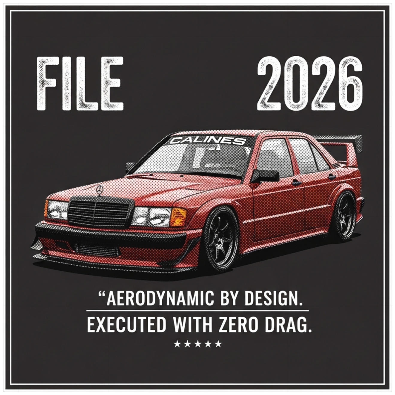 Áo Thun Unisex Form Rộng Mercedes-Benz 190E Widebody Industrial Design - Áo Phông Nam Nữ Streetwear Cao Cấp 2026 - 300526-14-53-GGD