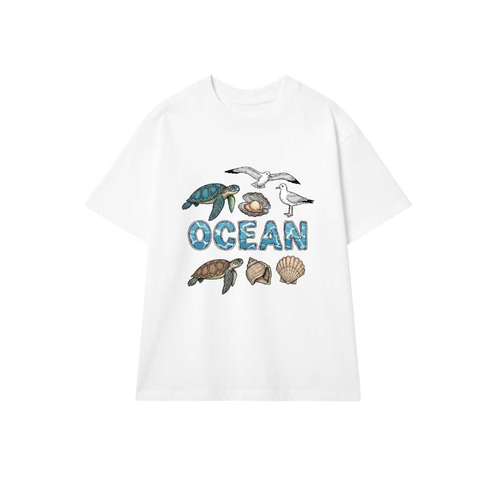 Áo Thun Trắng In Hình Ocean Sea Life Design - 300526-15-52-UMV