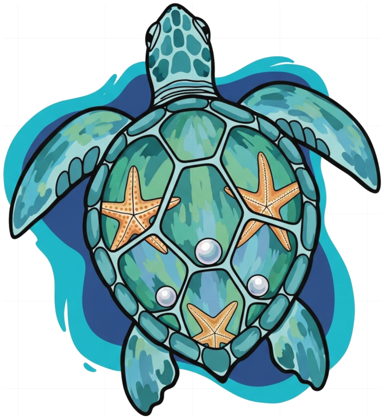 Áo Thun Trắng Unisex Rùa Biển Sea Turtle Design - Áo Phông Form Rộng Cotton Cao Cấp Đi Biển Du Lịch Cực Chất - 300526-16-03-ZSU